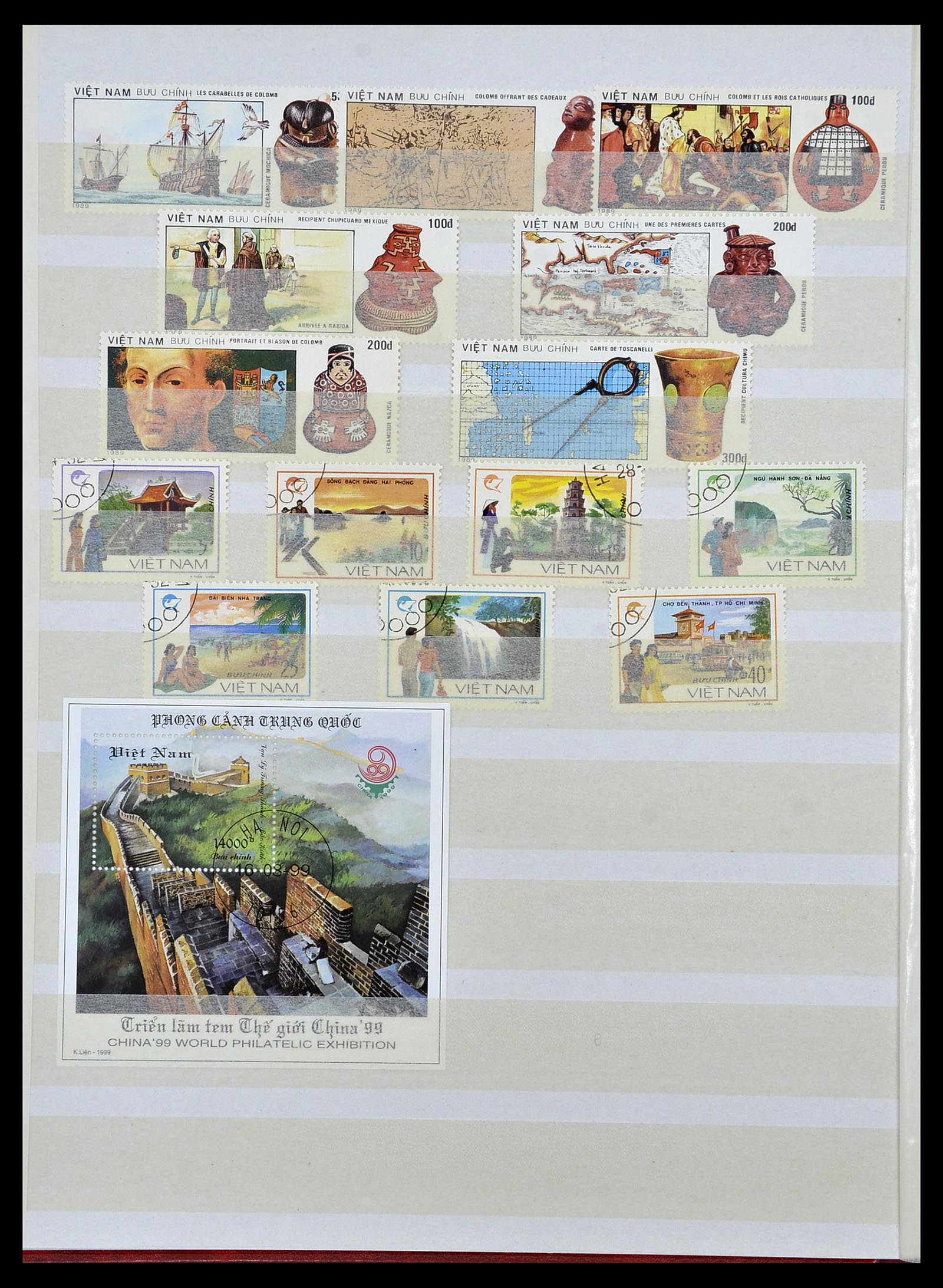 34044 018 - Postzegelverzameling 34044 Franse koloniën in Azië 1952-1992.