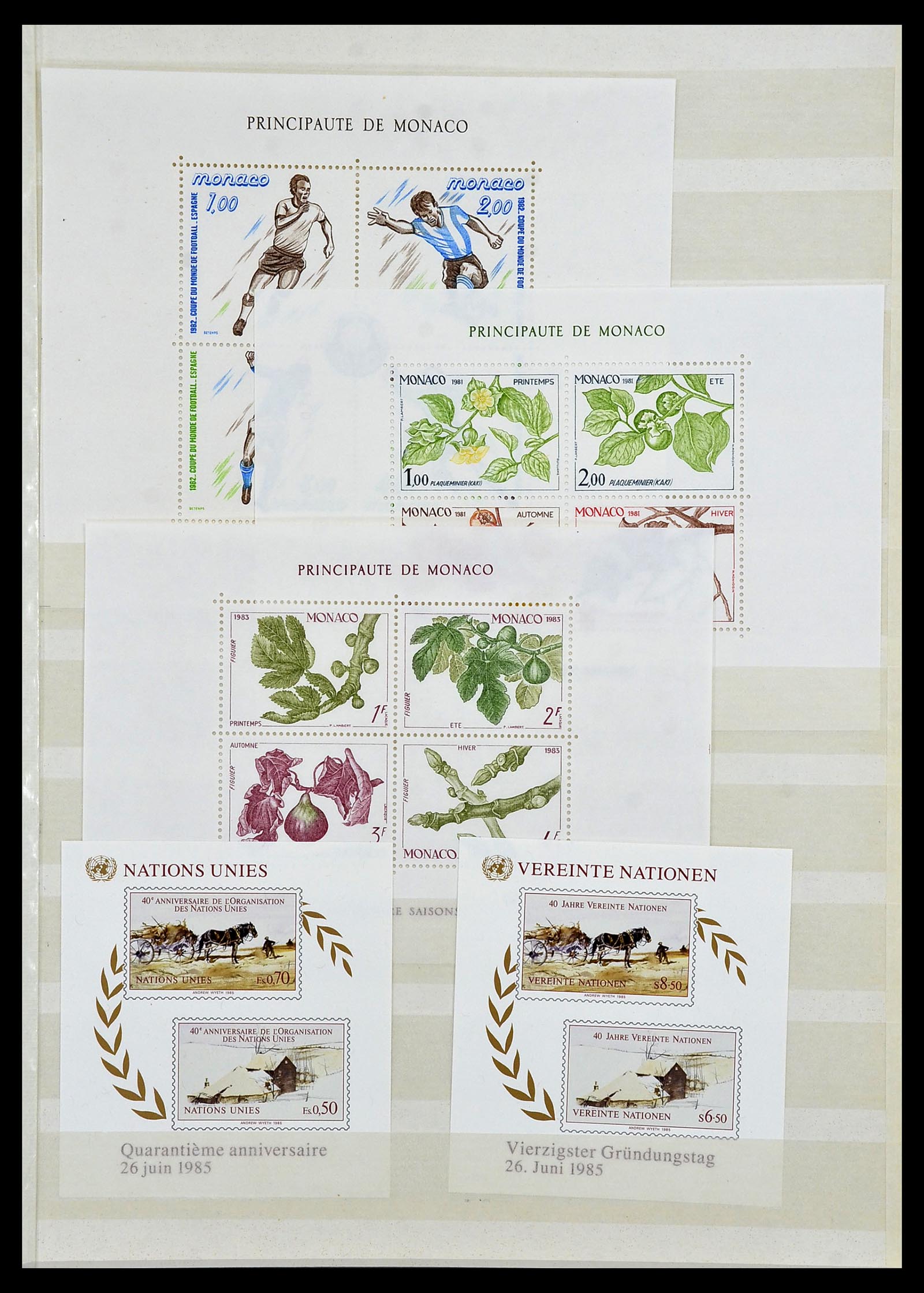 34045 003 - Stamp collection 34045 Western Europe souvenir sheets 1973-1986.
