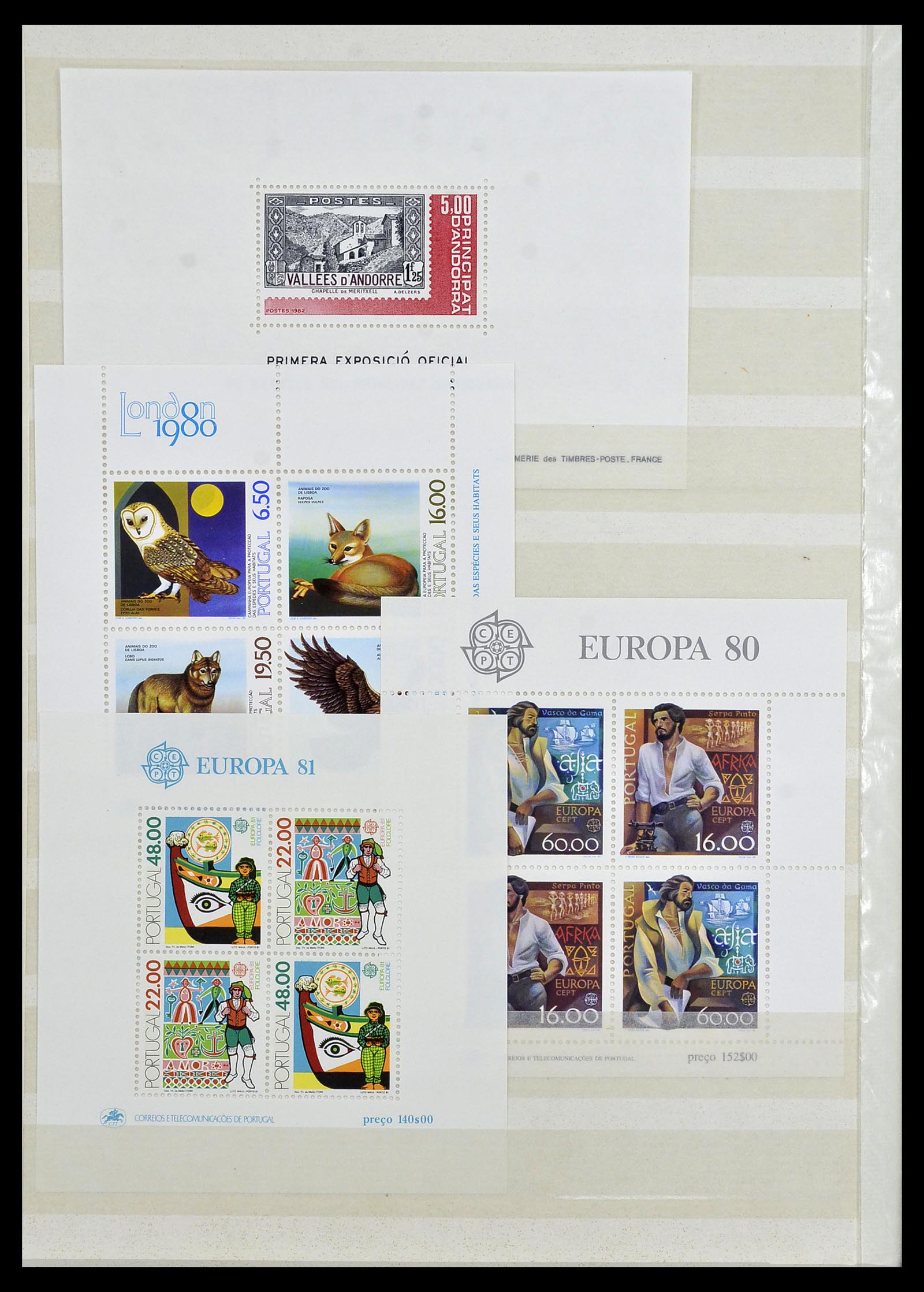 34045 008 - Stamp collection 34045 Western Europe souvenir sheets 1973-1986.