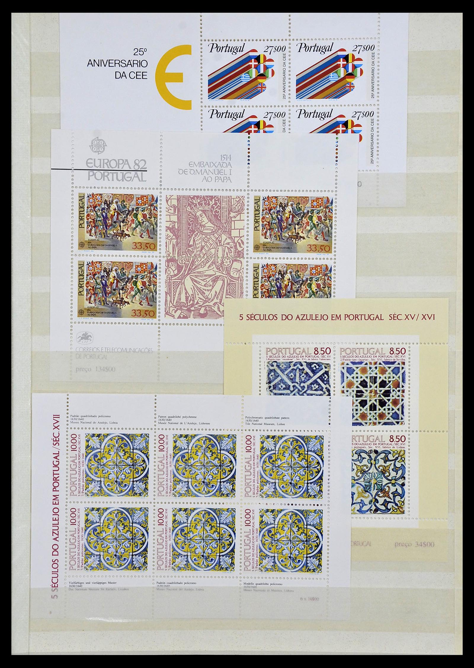 34045 011 - Stamp collection 34045 Western Europe souvenir sheets 1973-1986.