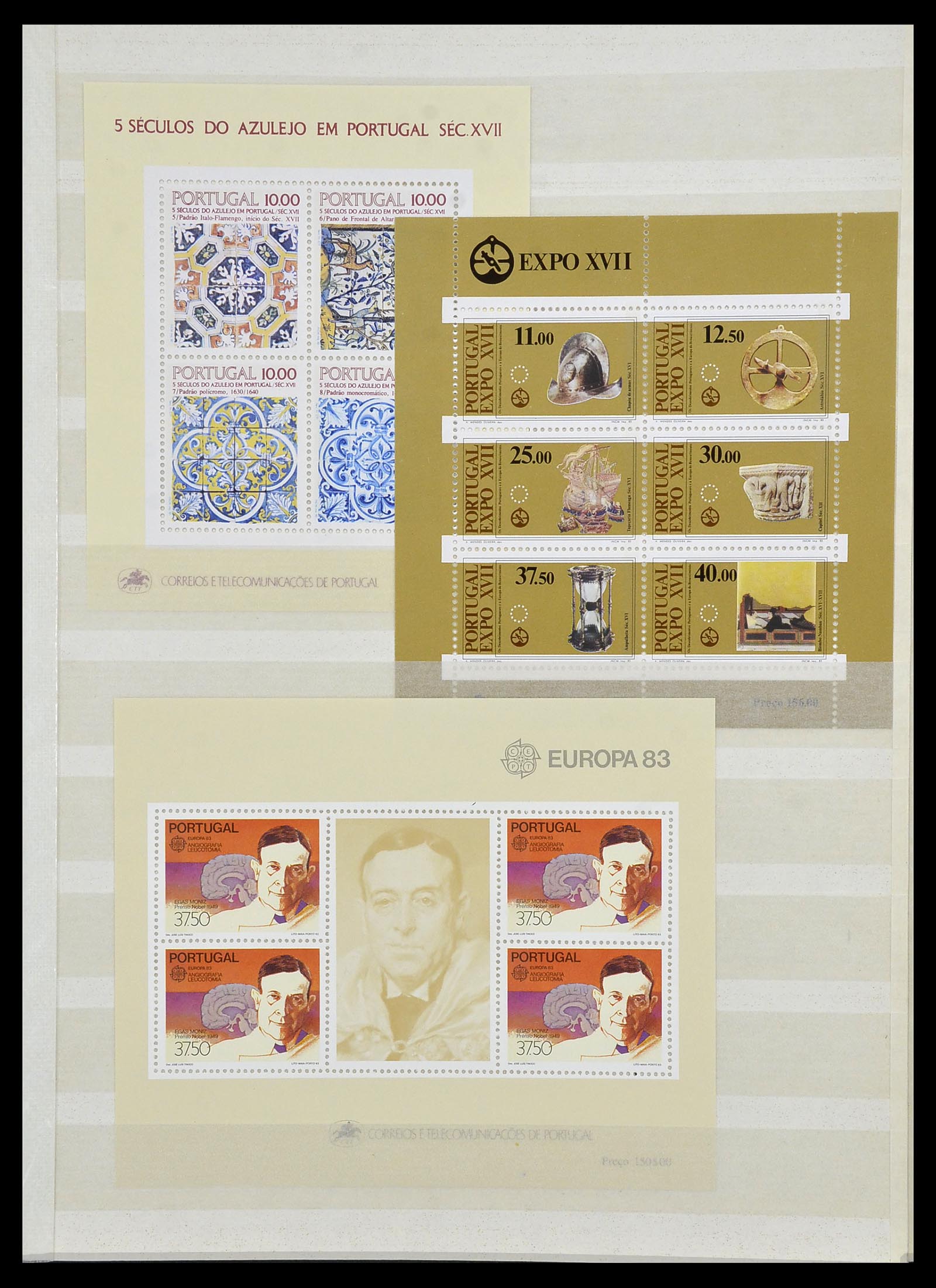 34045 013 - Stamp collection 34045 Western Europe souvenir sheets 1973-1986.