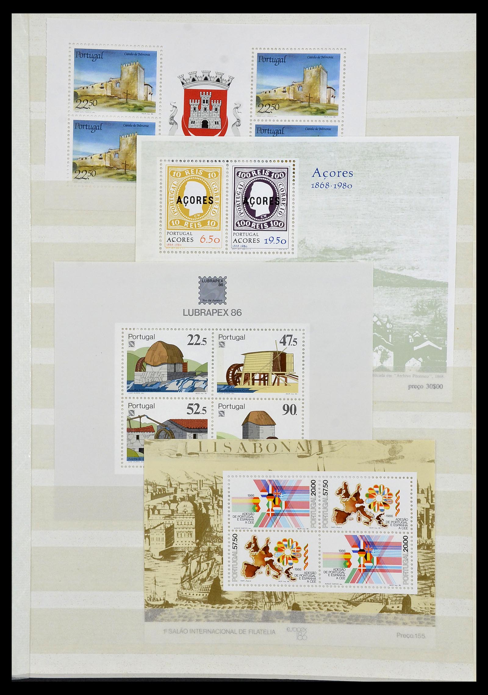 34045 021 - Stamp collection 34045 Western Europe souvenir sheets 1973-1986.