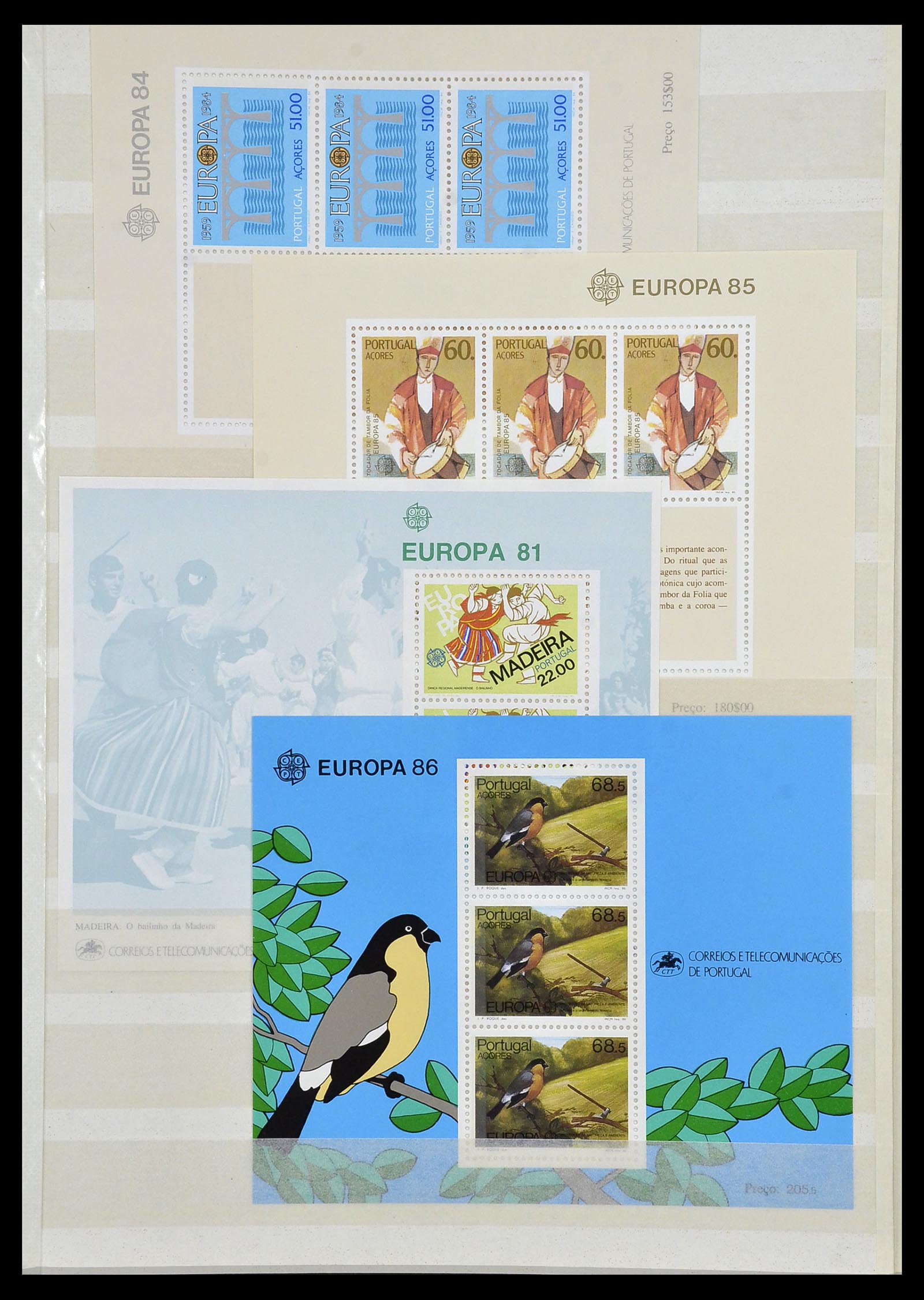 34045 023 - Stamp collection 34045 Western Europe souvenir sheets 1973-1986.