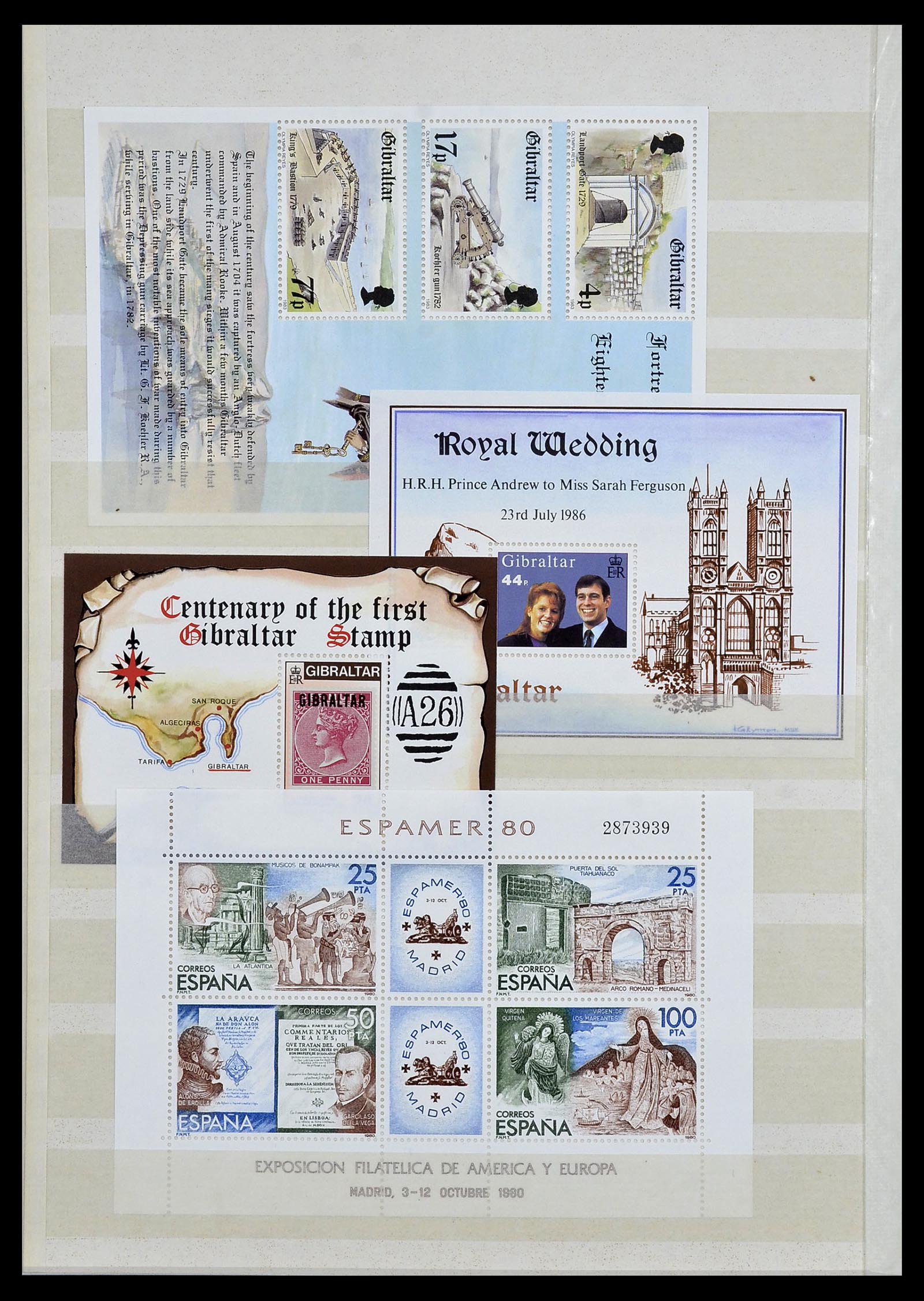 34045 026 - Stamp collection 34045 Western Europe souvenir sheets 1973-1986.