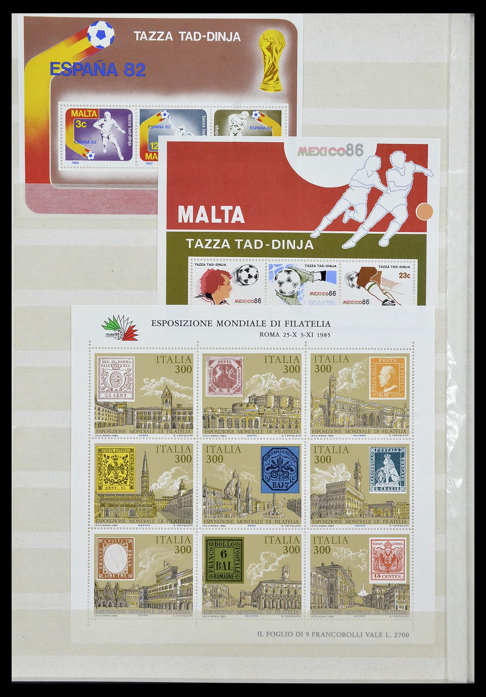 34045 038 - Stamp collection 34045 Western Europe souvenir sheets 1973-1986.
