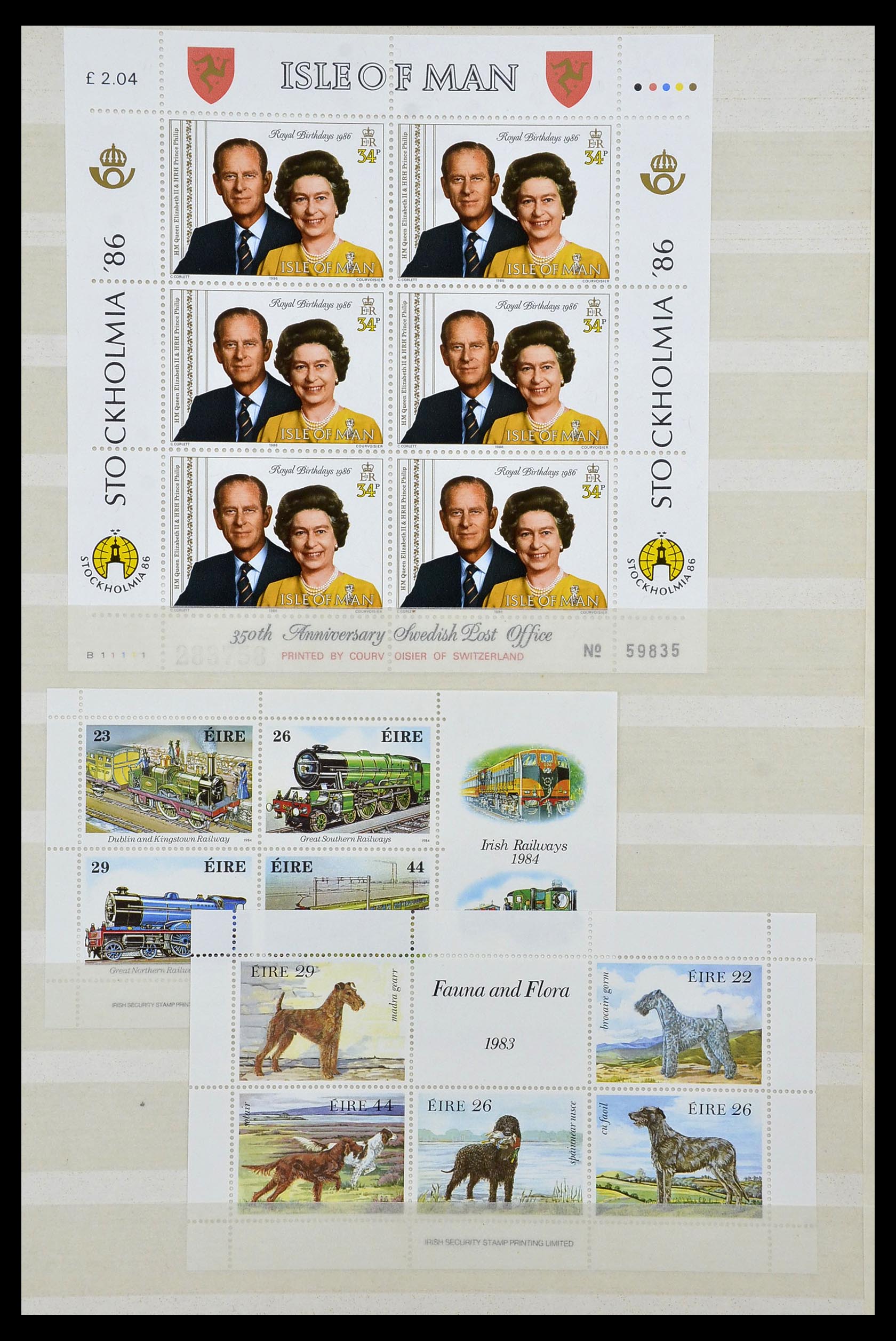 34045 055 - Stamp collection 34045 Western Europe souvenir sheets 1973-1986.