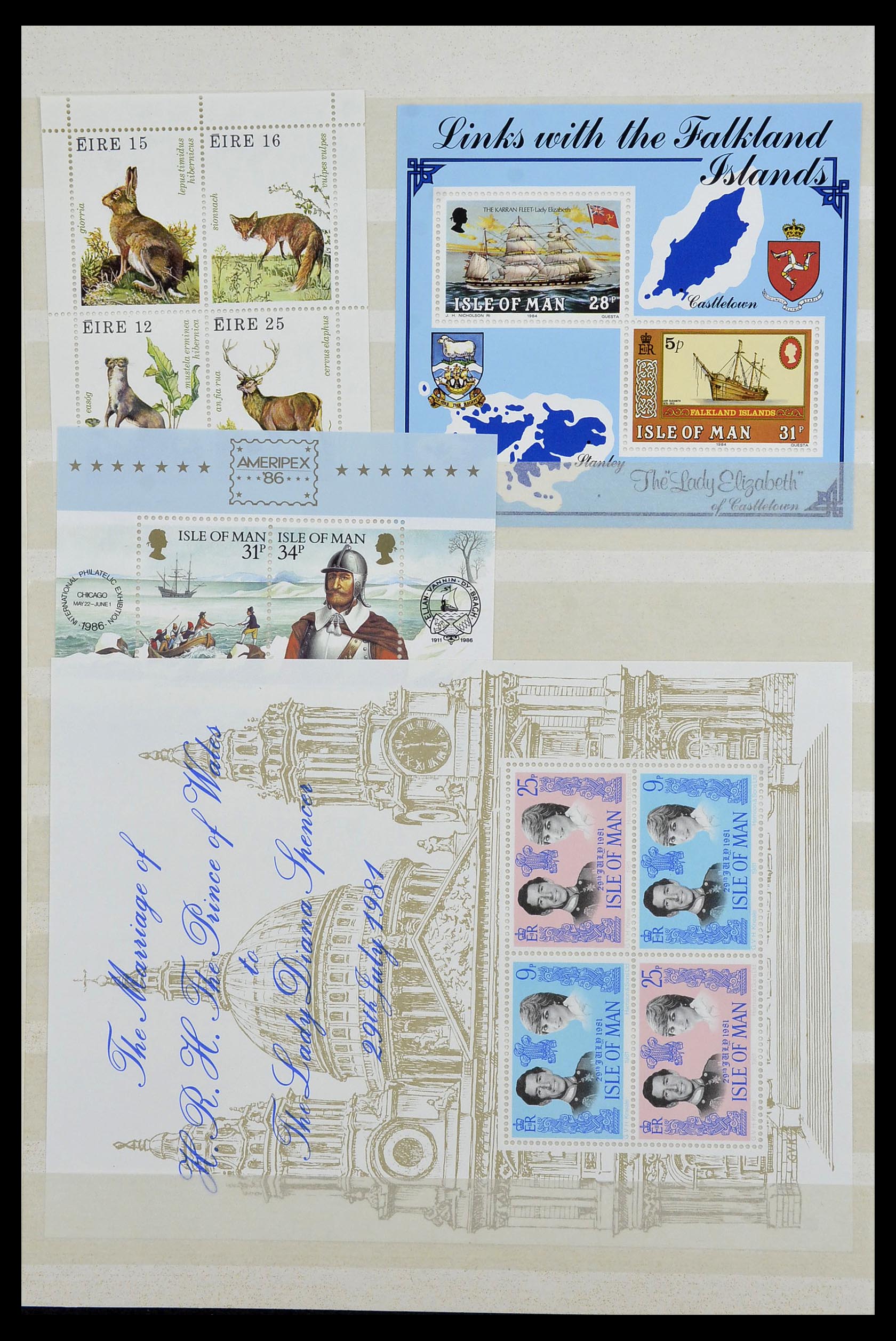34045 056 - Stamp collection 34045 Western Europe souvenir sheets 1973-1986.