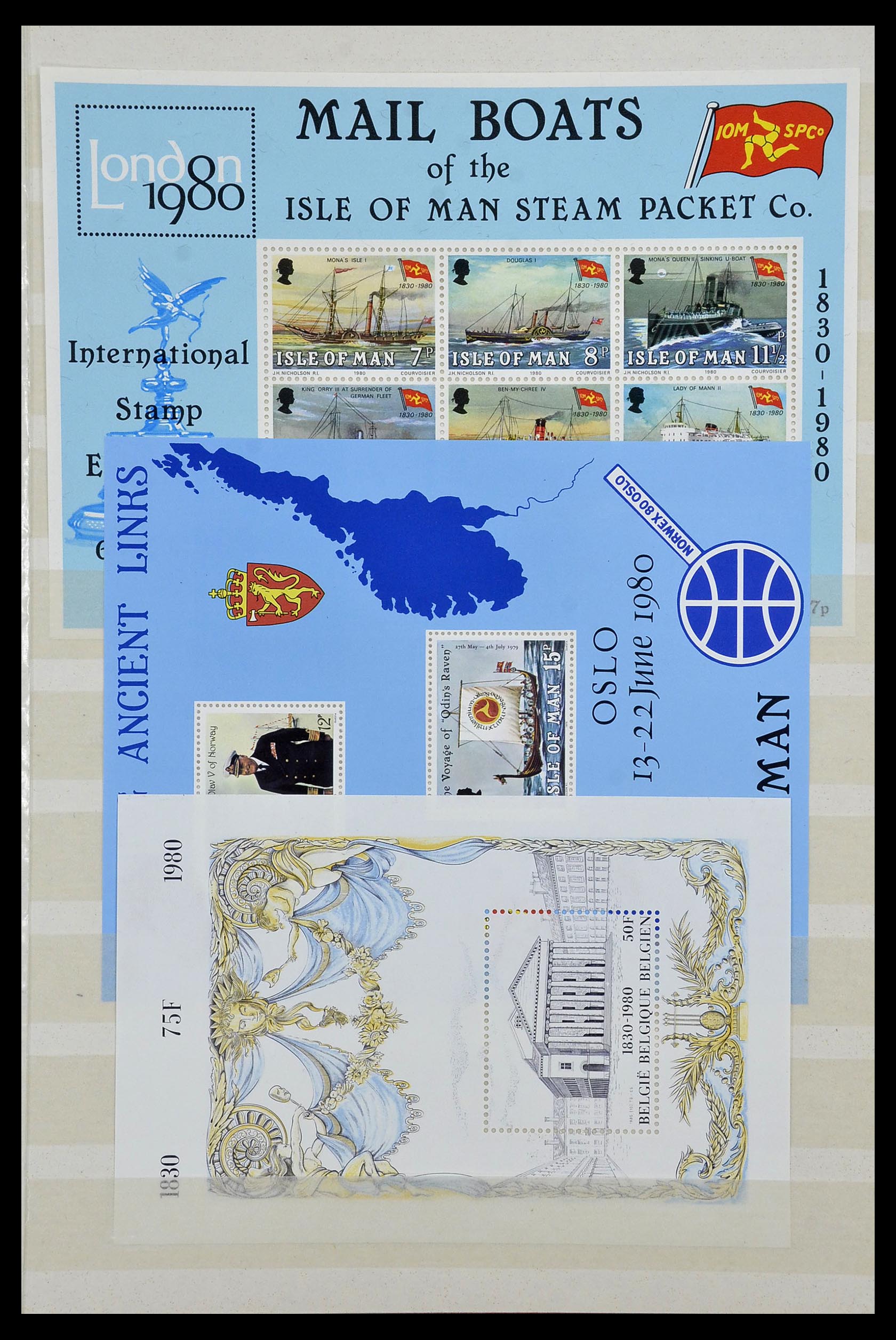 34045 057 - Stamp collection 34045 Western Europe souvenir sheets 1973-1986.