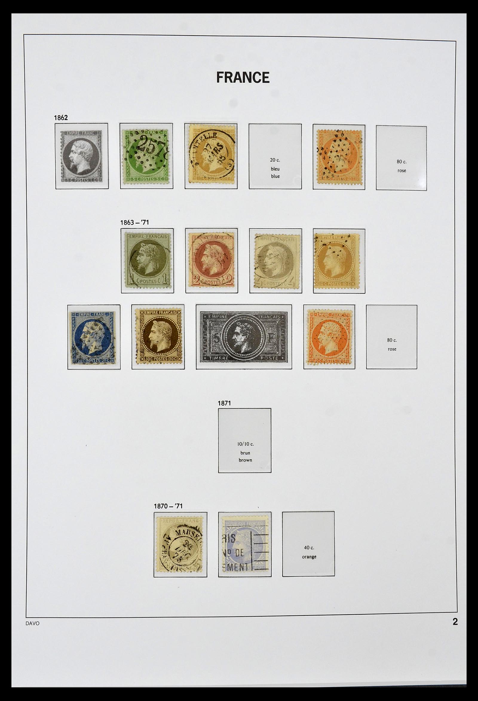 34047 002 - Postzegelverzameling 34047 Frankrijk 1853-2020(!)