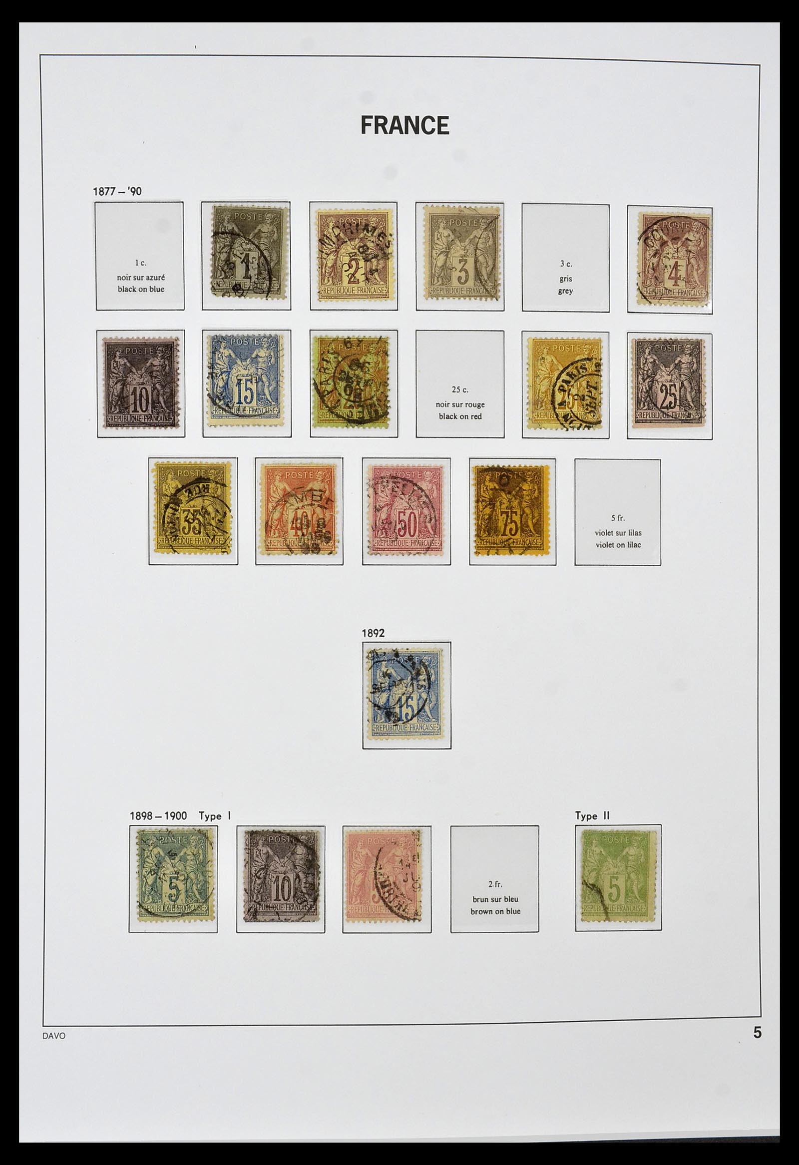 34047 005 - Postzegelverzameling 34047 Frankrijk 1853-2020(!)