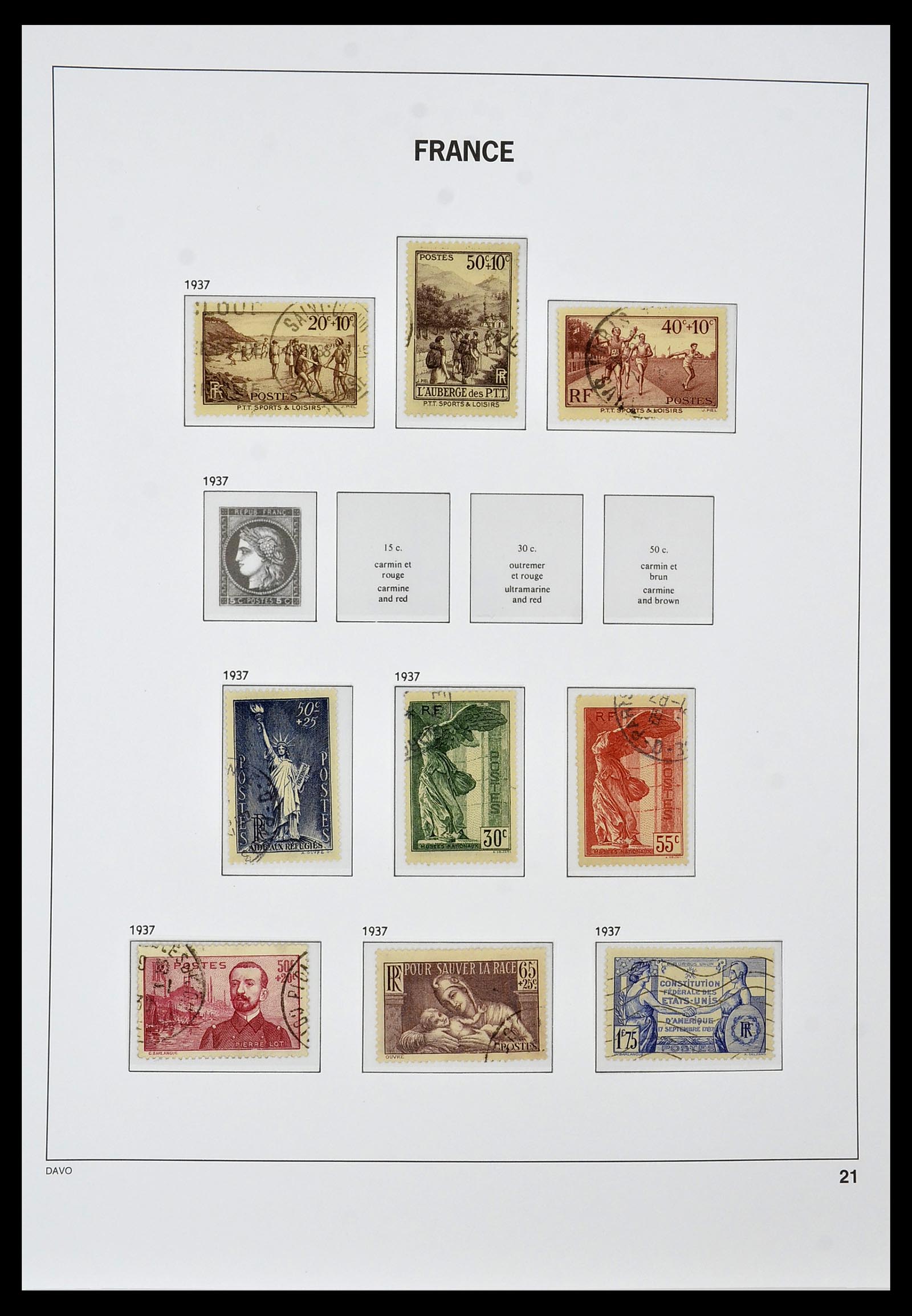 34047 021 - Stamp collection 34047 France 1853-2020(!)