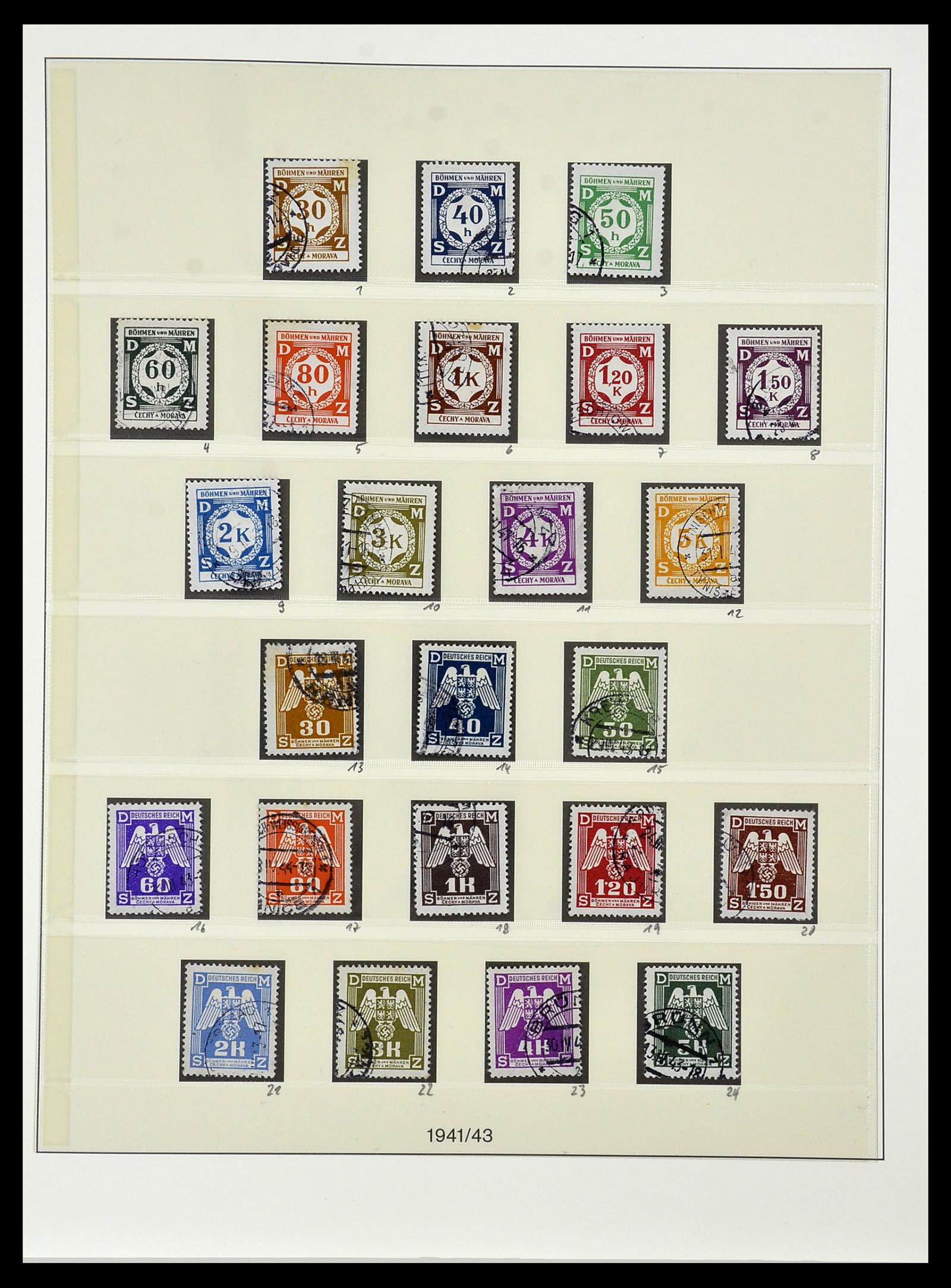 34050 010 - Stamp collection 34050 German occupations WW II 1939-1945.
