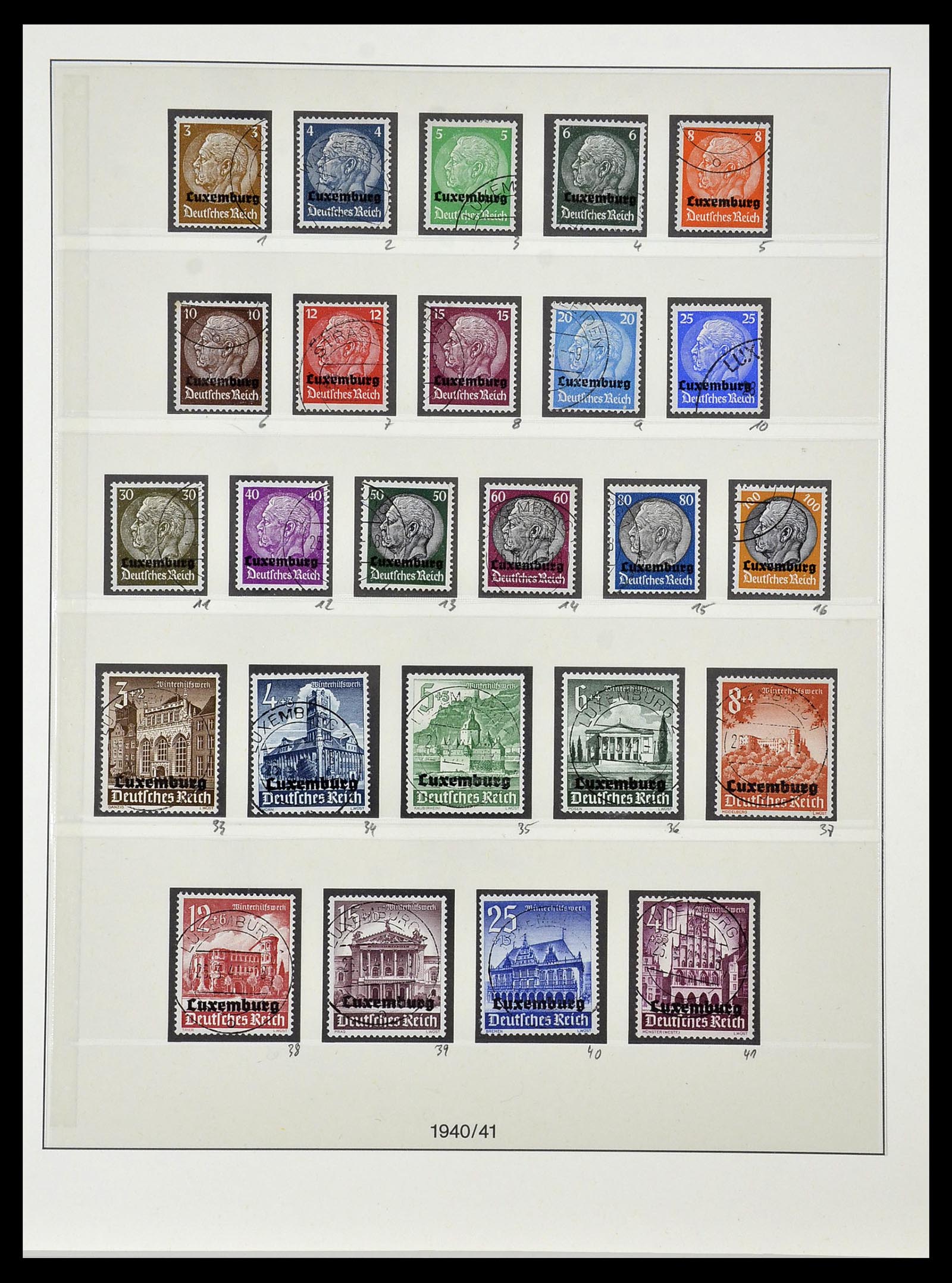 34050 015 - Stamp collection 34050 German occupations WW II 1939-1945.