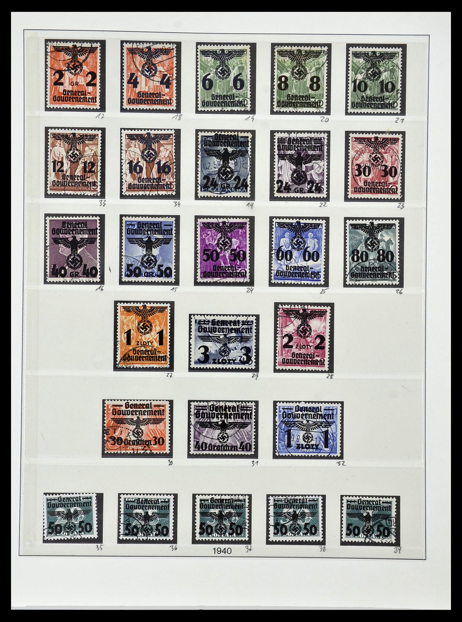 34050 018 - Stamp collection 34050 German occupations WW II 1939-1945.