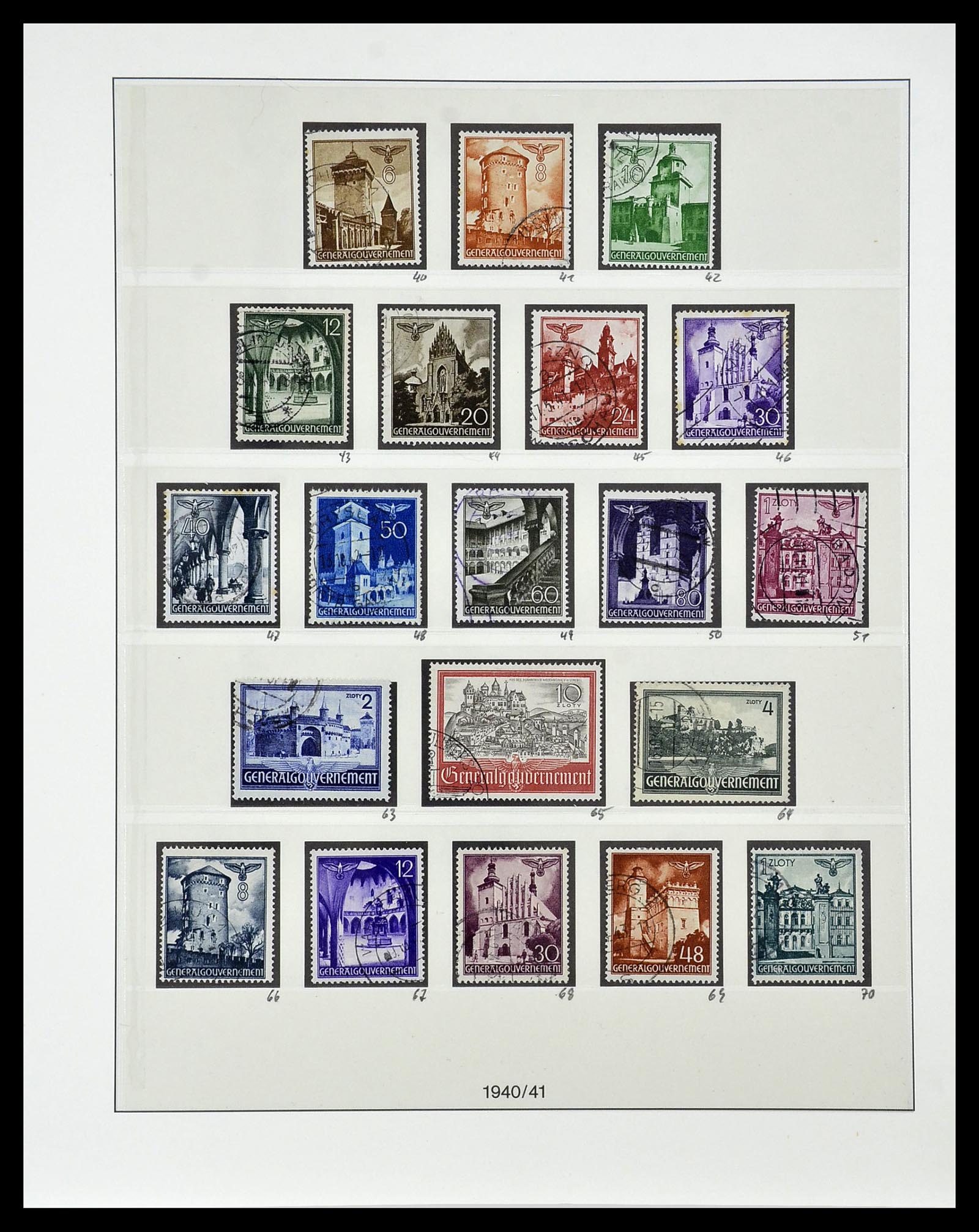 34050 021 - Stamp collection 34050 German occupations WW II 1939-1945.