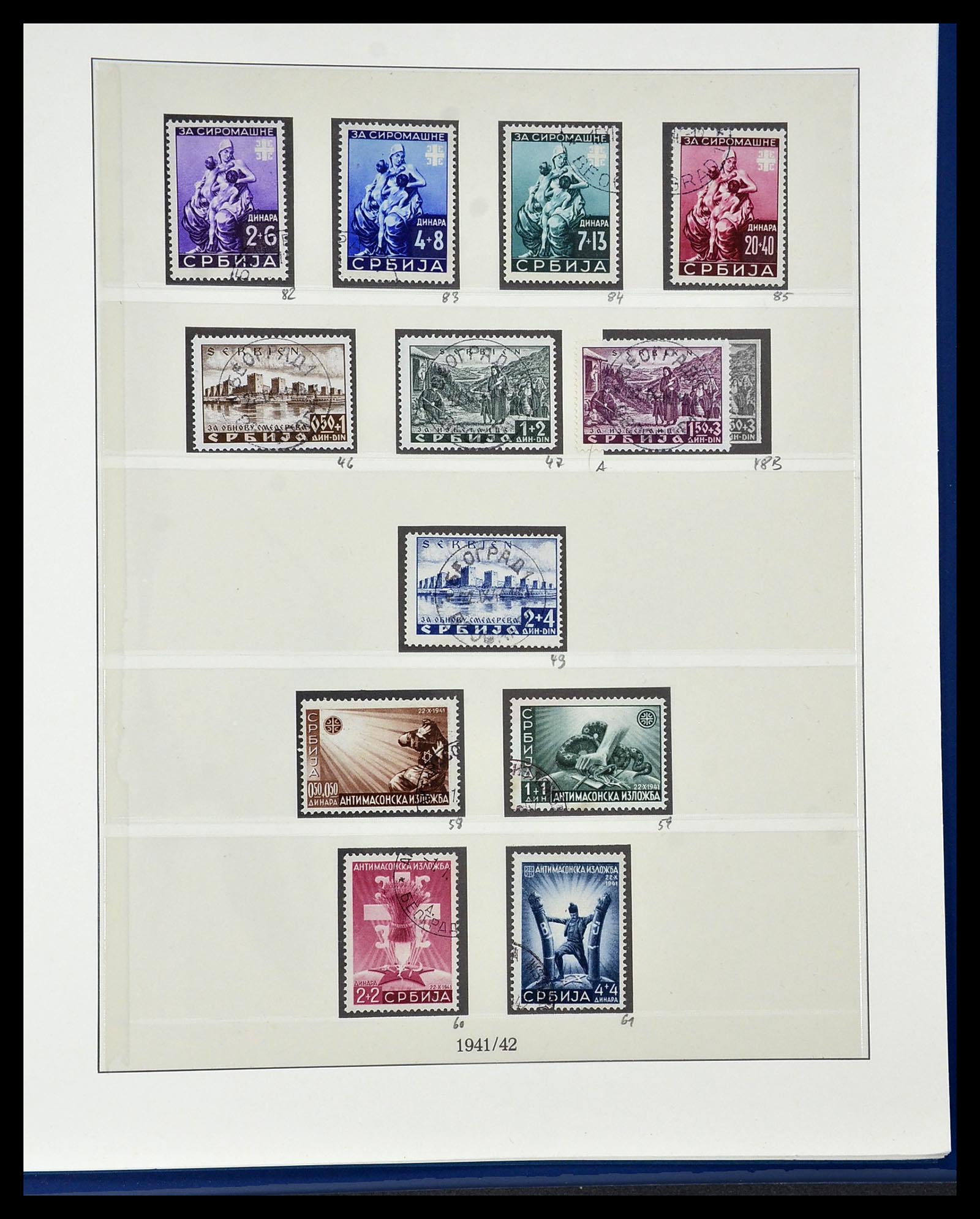 34050 055 - Stamp collection 34050 German occupations WW II 1939-1945.
