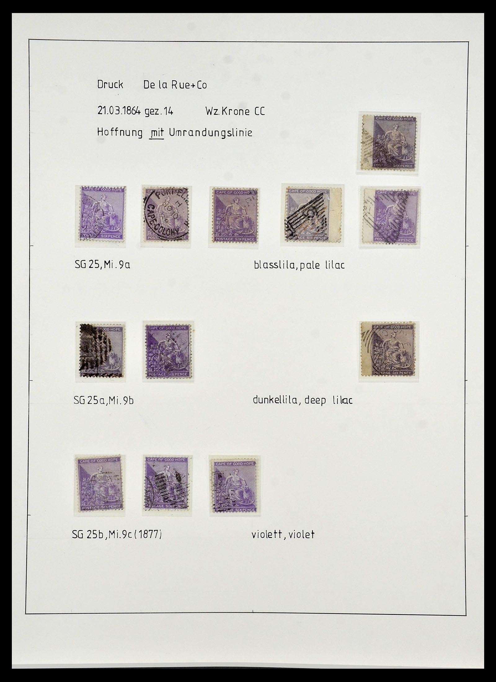 34051 005 - Postzegelverzameling 34051 Kaap de Goede Hoop 1864-1904.