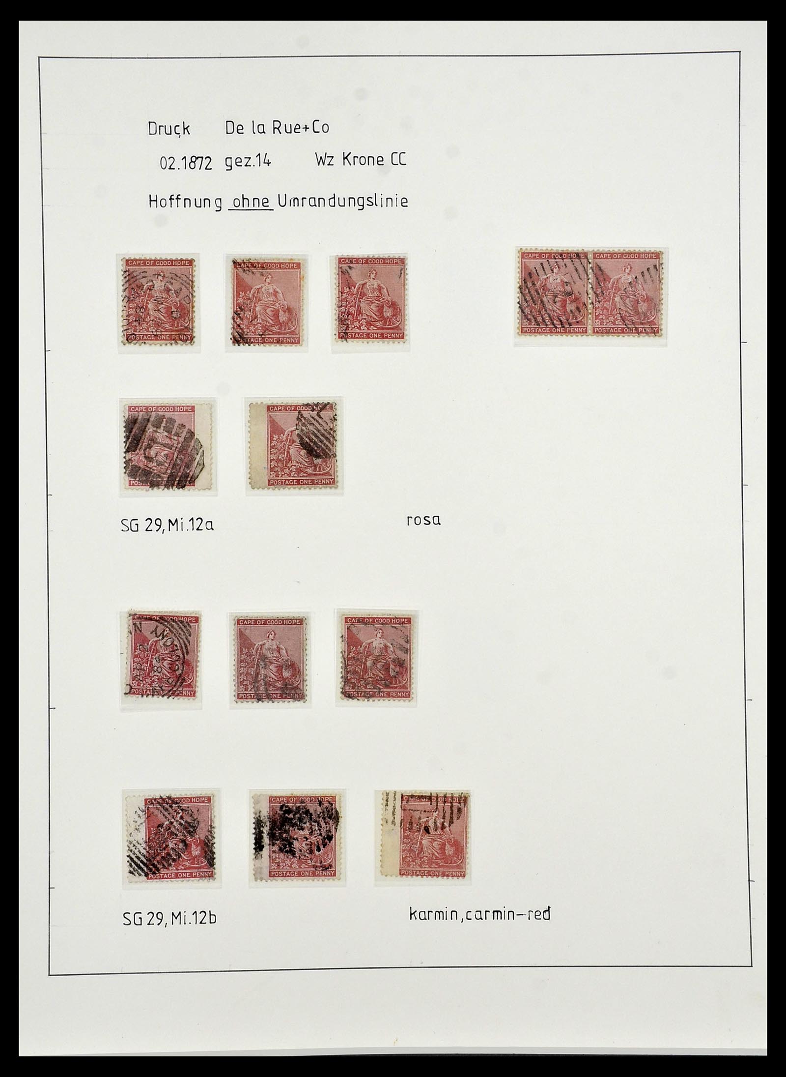 34051 011 - Postzegelverzameling 34051 Kaap de Goede Hoop 1864-1904.