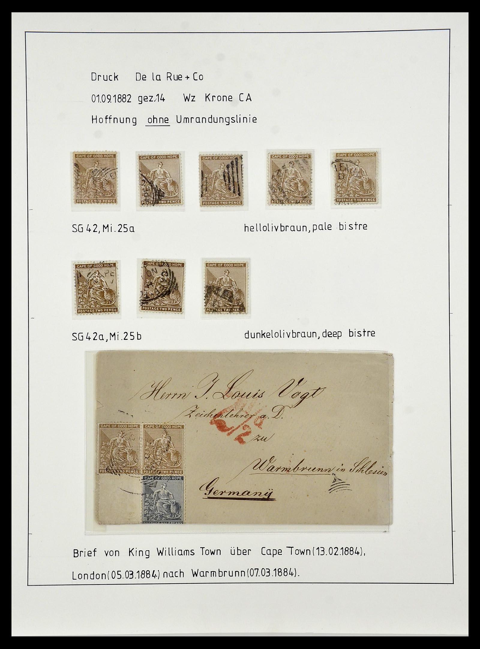 34051 022 - Postzegelverzameling 34051 Kaap de Goede Hoop 1864-1904.