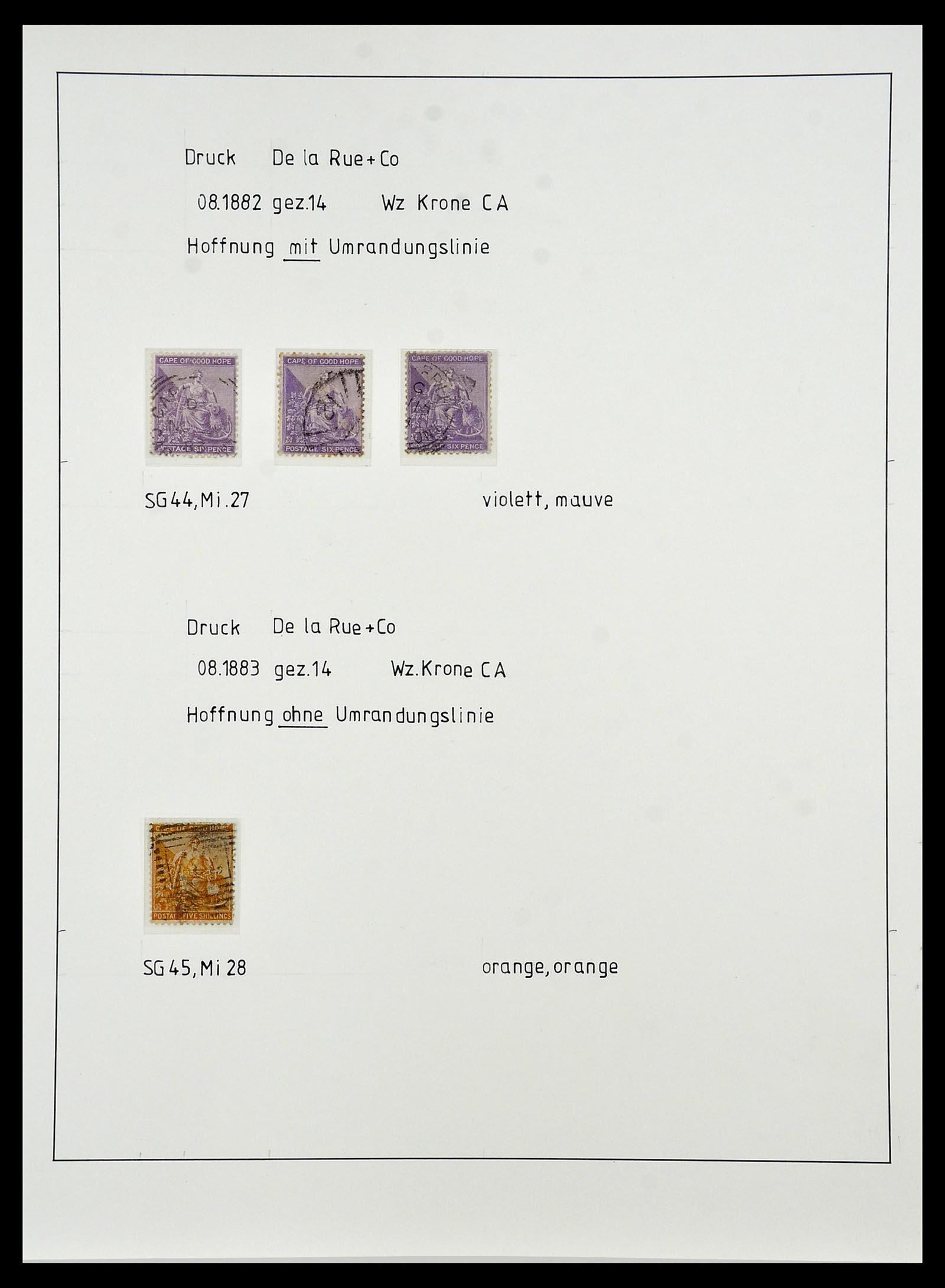 34051 024 - Postzegelverzameling 34051 Kaap de Goede Hoop 1864-1904.
