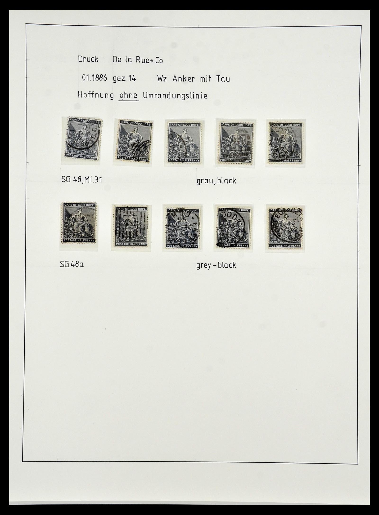 34051 027 - Postzegelverzameling 34051 Kaap de Goede Hoop 1864-1904.