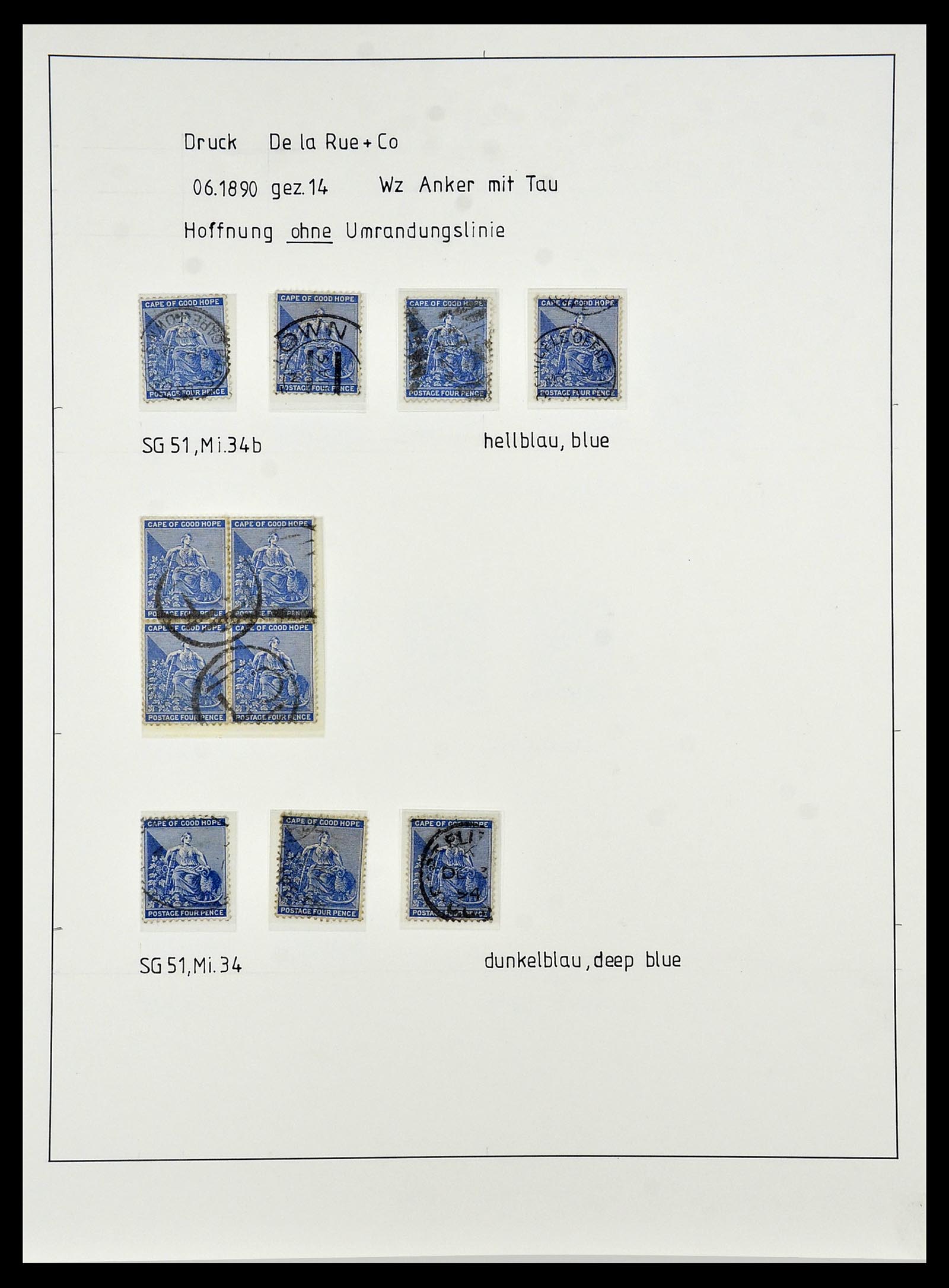 34051 031 - Postzegelverzameling 34051 Kaap de Goede Hoop 1864-1904.