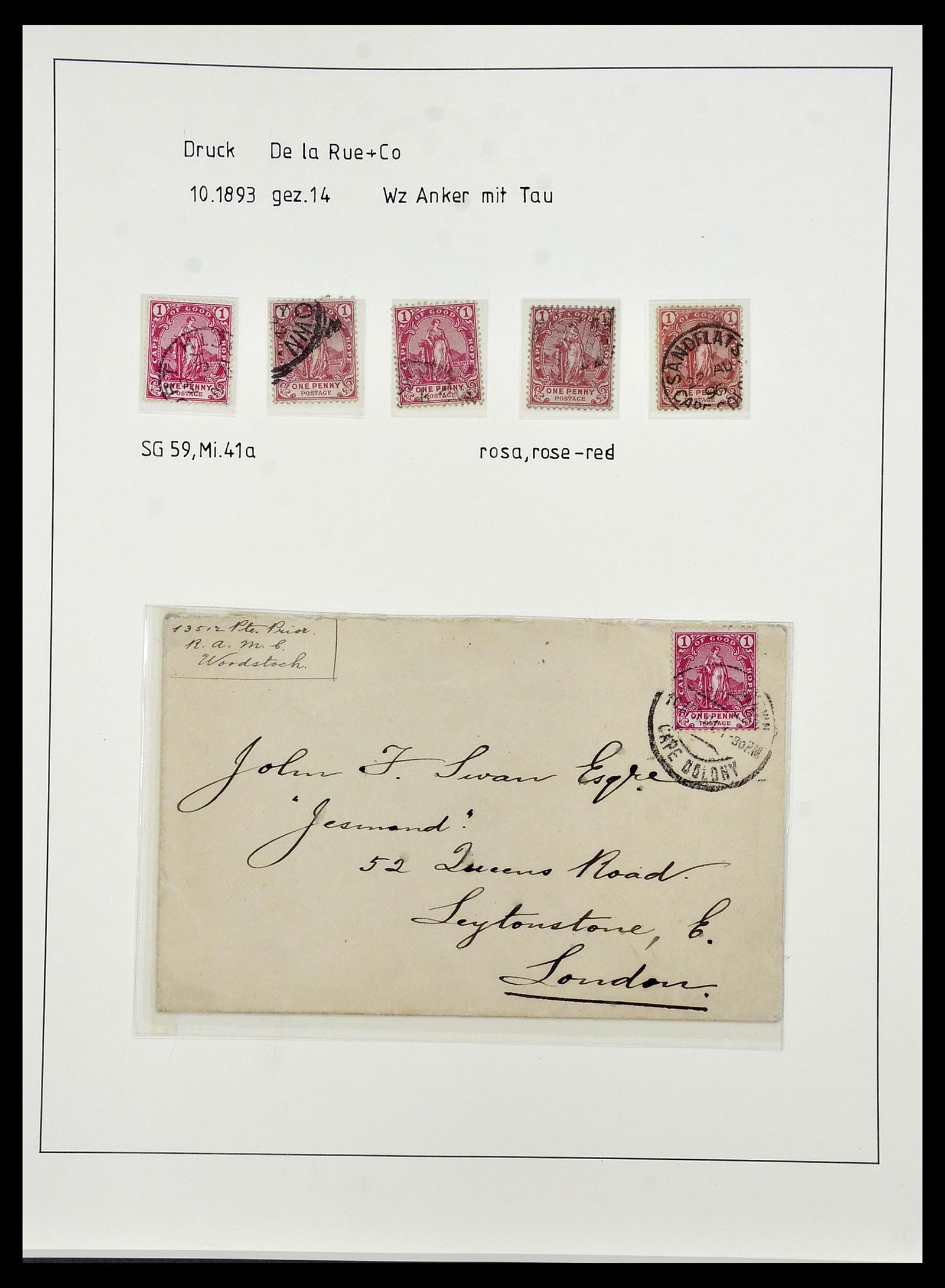 34051 044 - Postzegelverzameling 34051 Kaap de Goede Hoop 1864-1904.