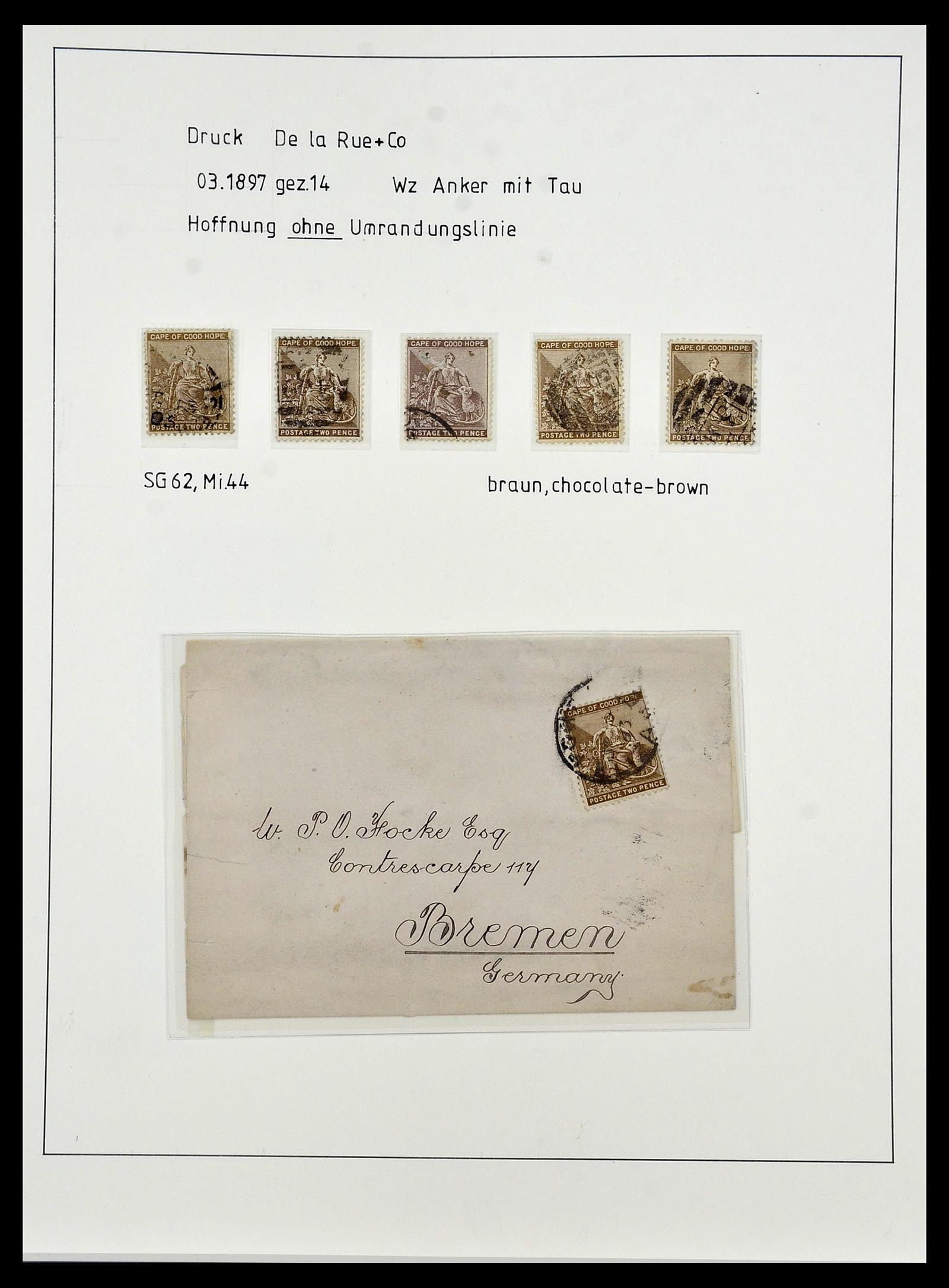 34051 047 - Postzegelverzameling 34051 Kaap de Goede Hoop 1864-1904.