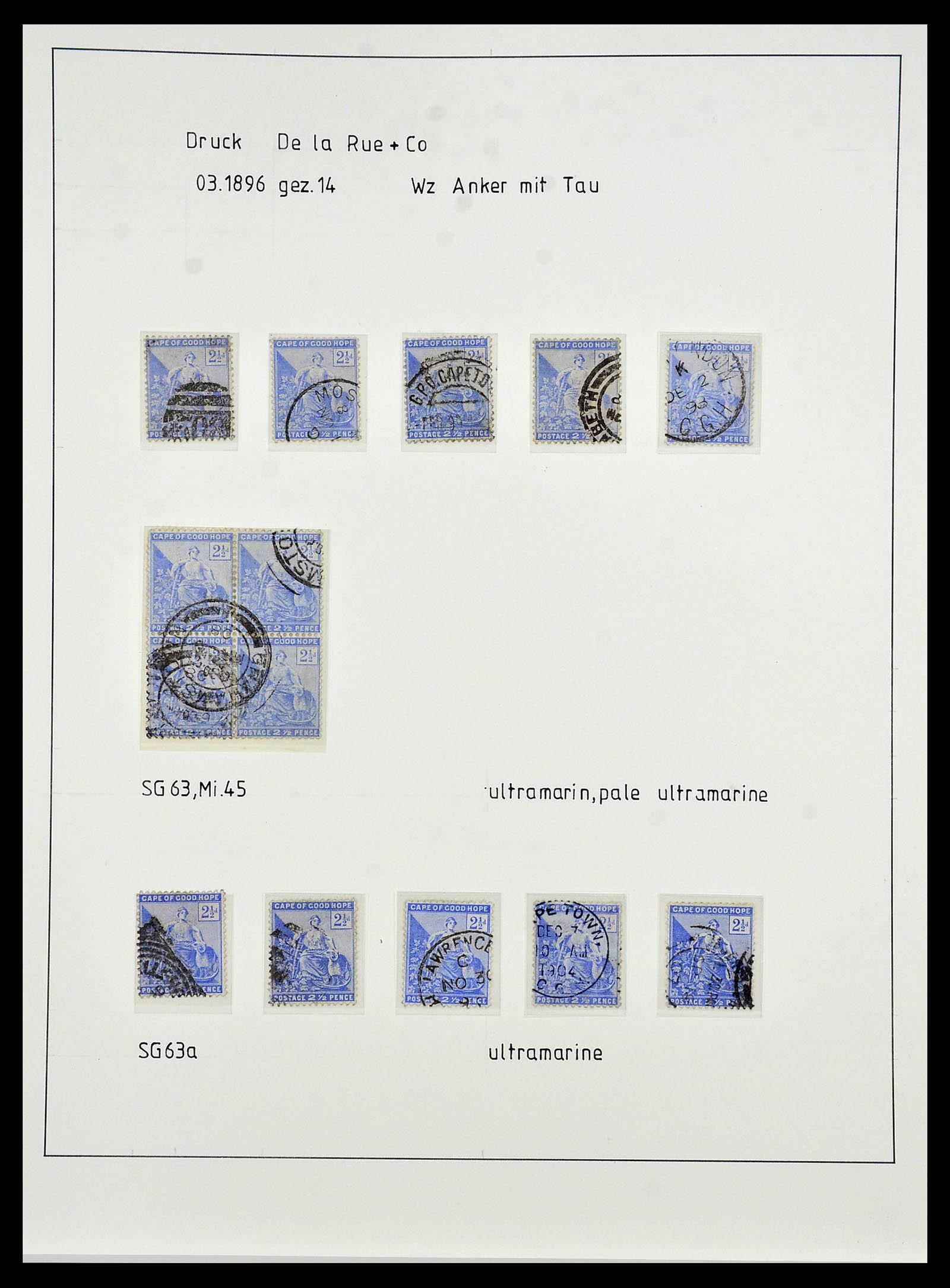 34051 048 - Postzegelverzameling 34051 Kaap de Goede Hoop 1864-1904.