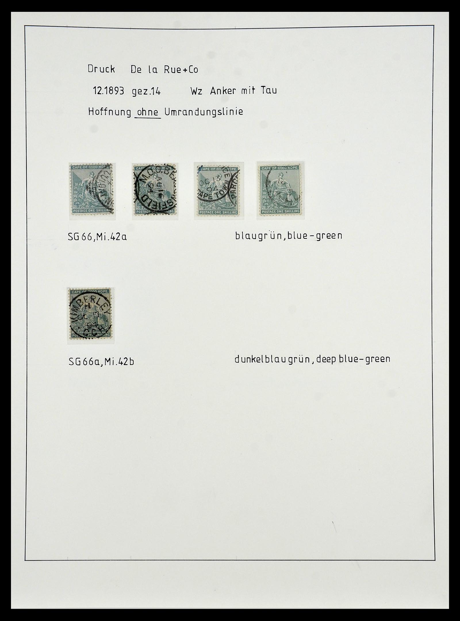 34051 052 - Postzegelverzameling 34051 Kaap de Goede Hoop 1864-1904.