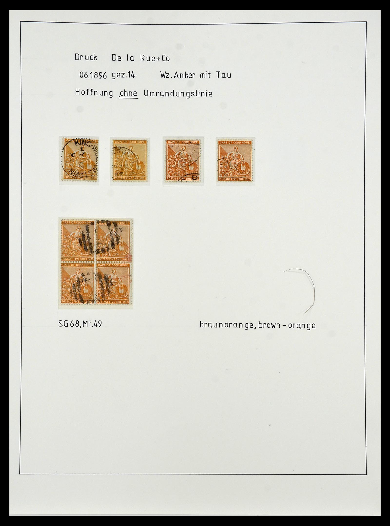 34051 054 - Postzegelverzameling 34051 Kaap de Goede Hoop 1864-1904.