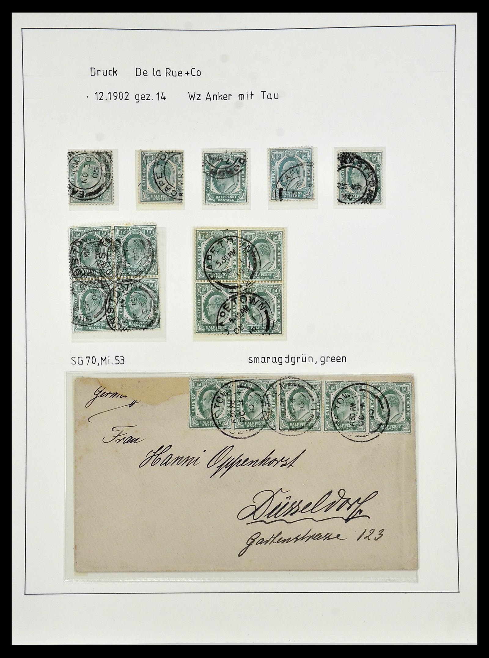 34051 056 - Postzegelverzameling 34051 Kaap de Goede Hoop 1864-1904.