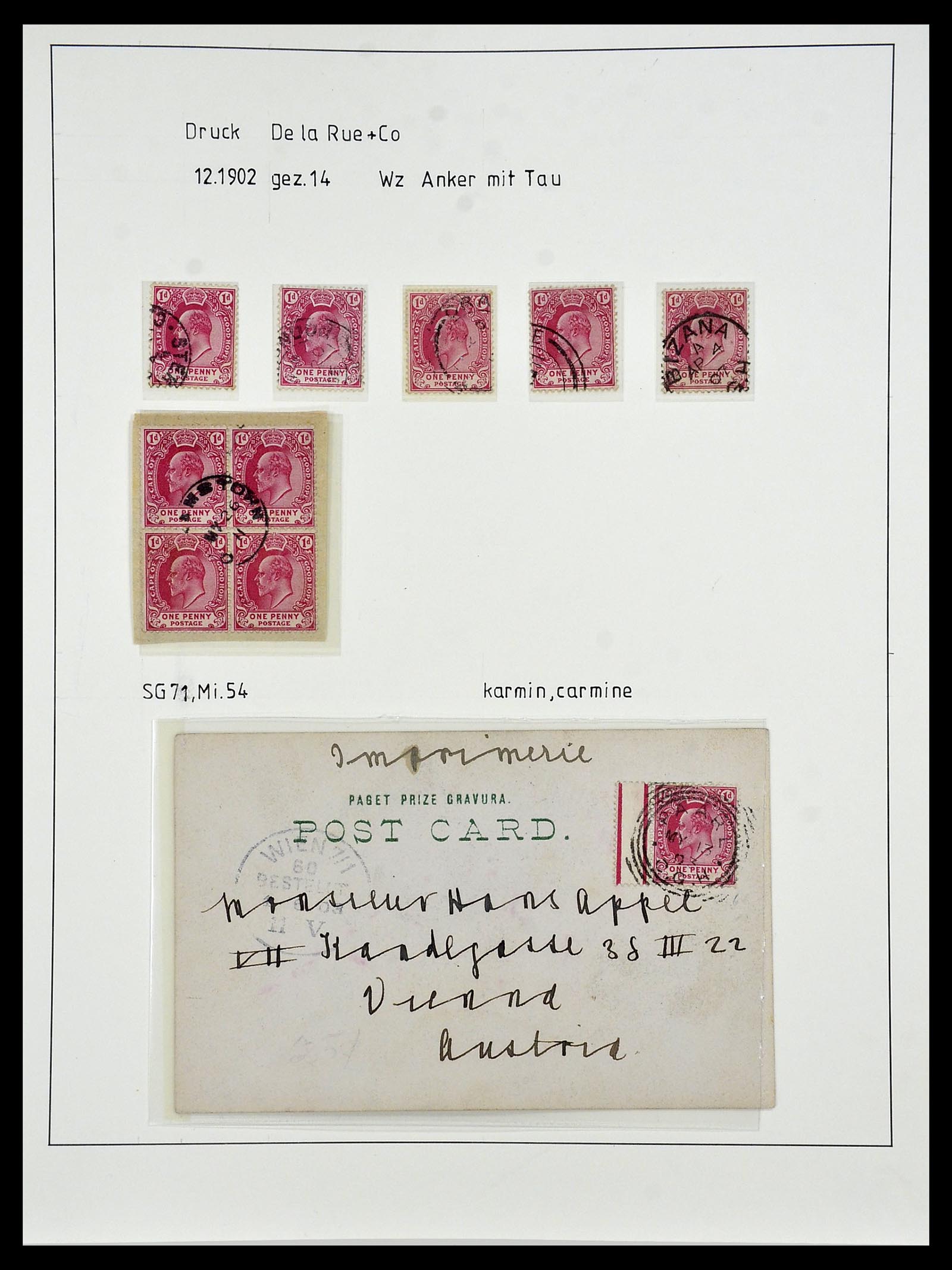 34051 058 - Postzegelverzameling 34051 Kaap de Goede Hoop 1864-1904.