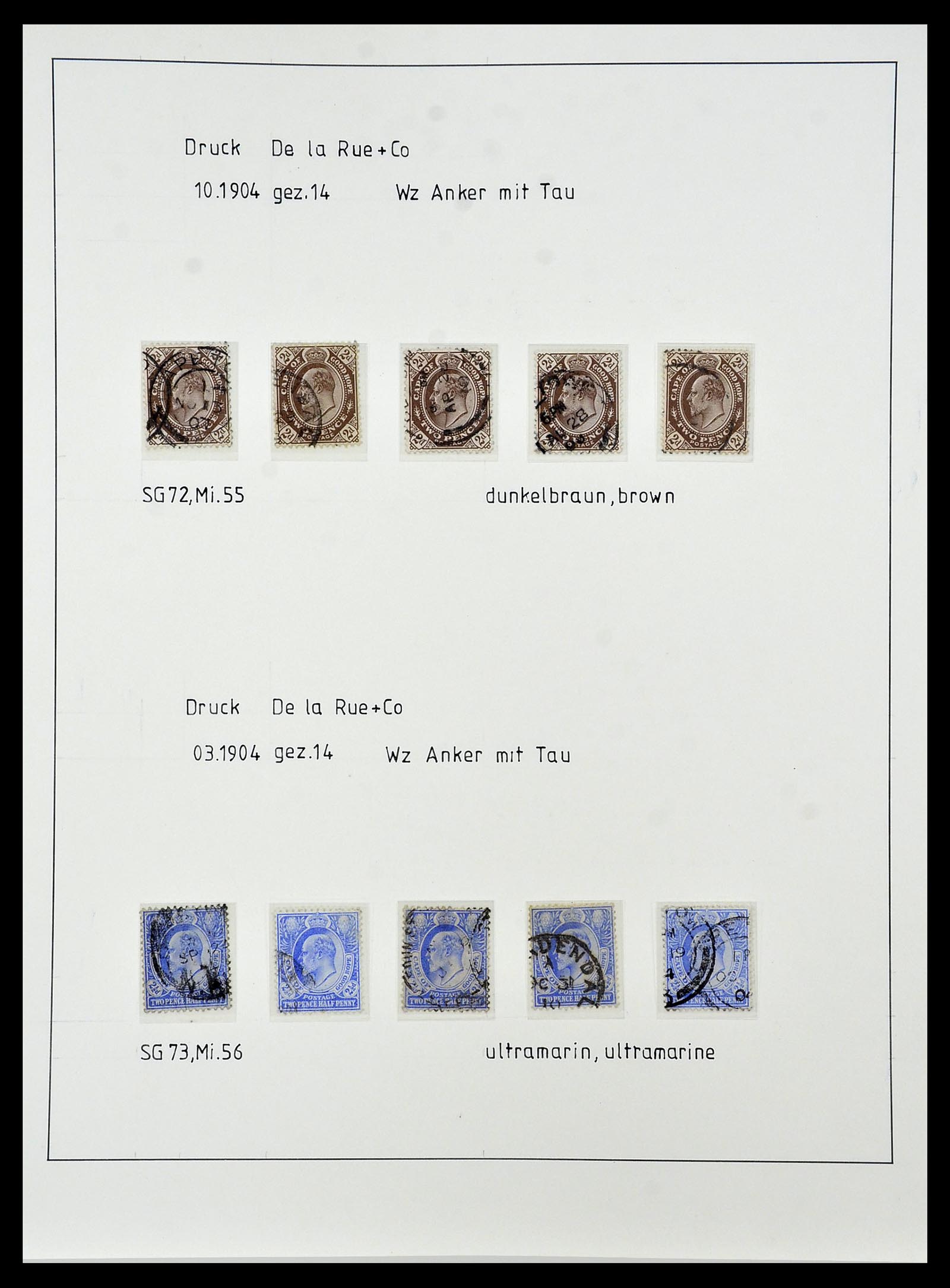34051 063 - Postzegelverzameling 34051 Kaap de Goede Hoop 1864-1904.