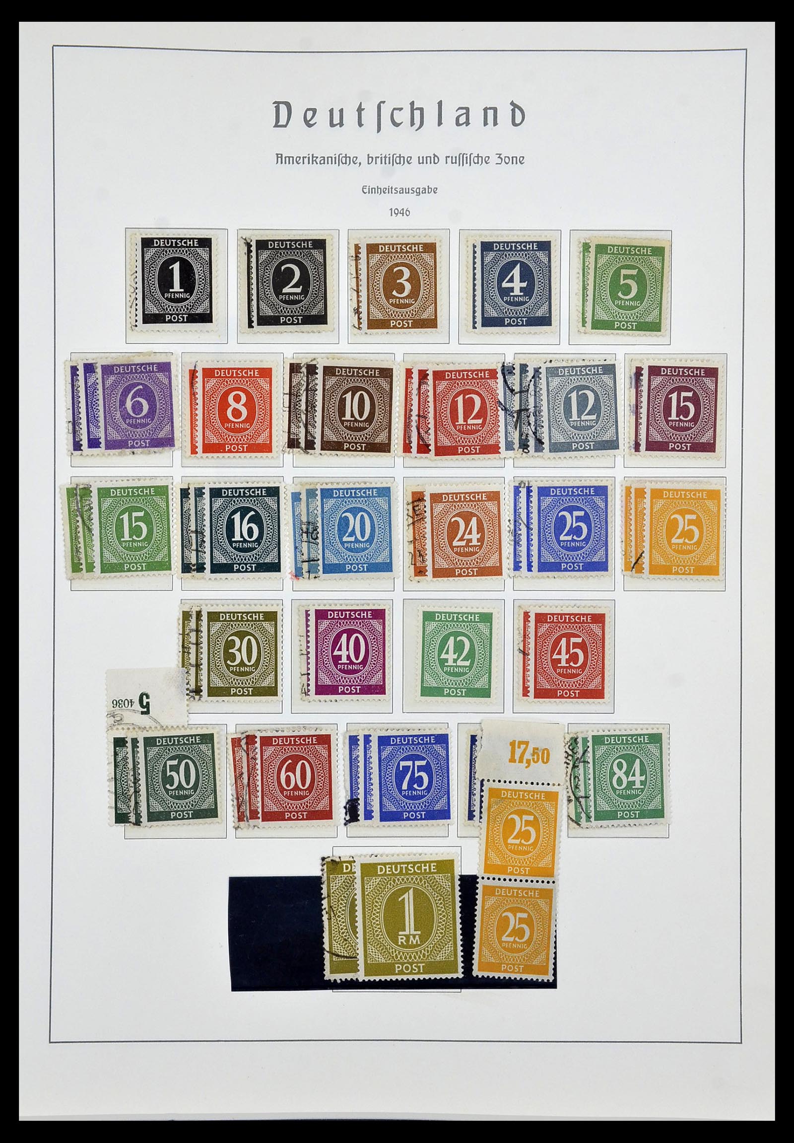 34053 001 - Postzegelverzameling 34053 Duitse Zones 1945-1949.