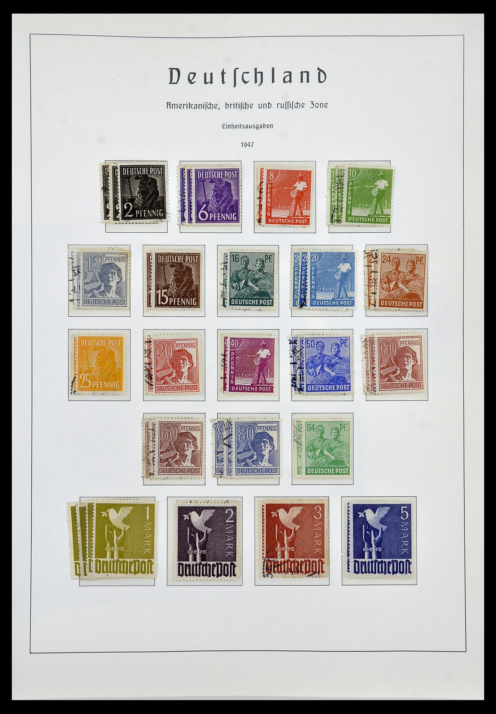 34053 003 - Postzegelverzameling 34053 Duitse Zones 1945-1949.
