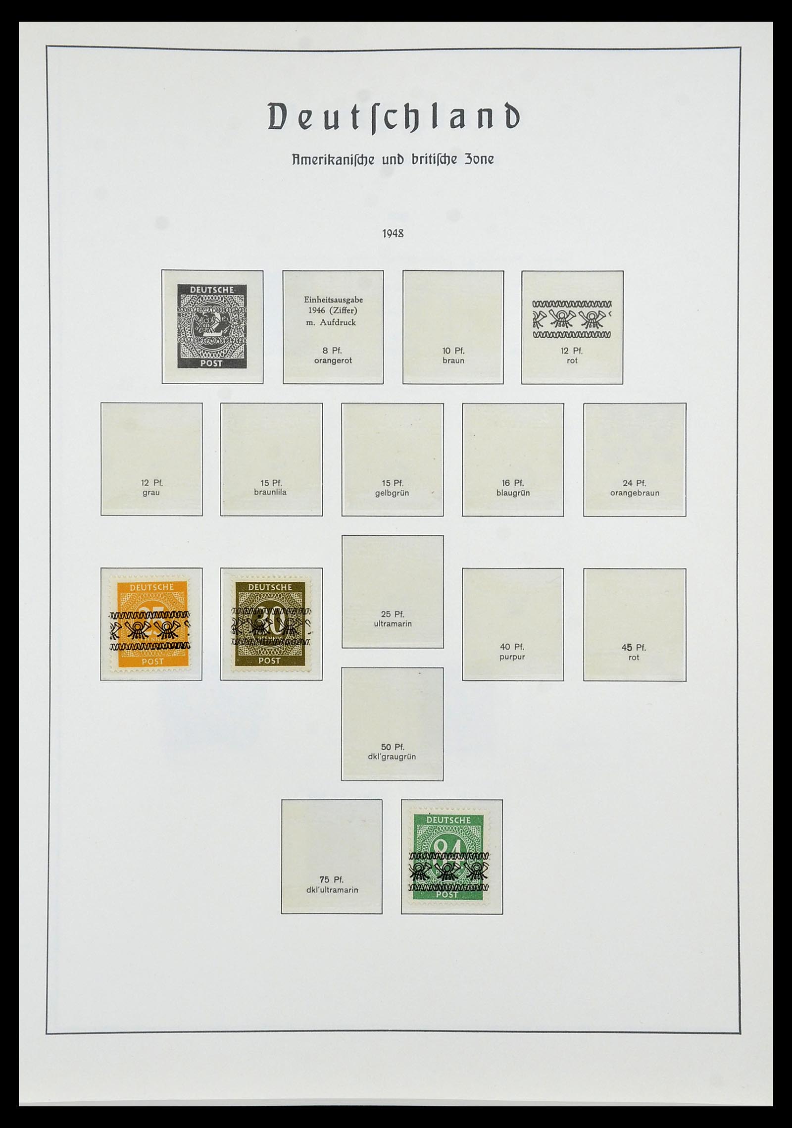 34053 011 - Postzegelverzameling 34053 Duitse Zones 1945-1949.