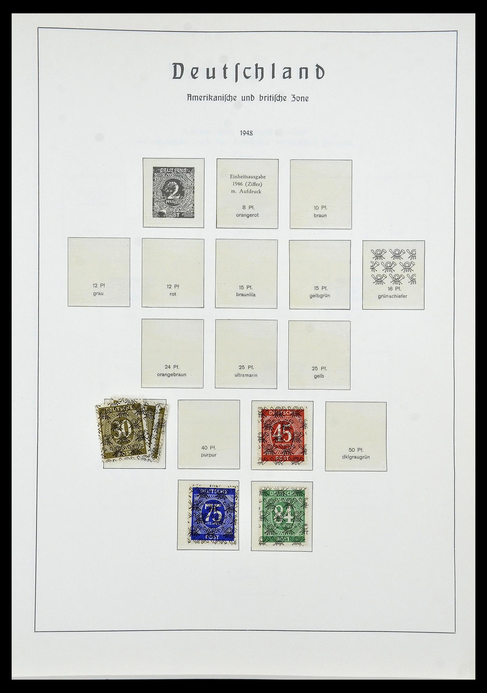 34053 012 - Postzegelverzameling 34053 Duitse Zones 1945-1949.