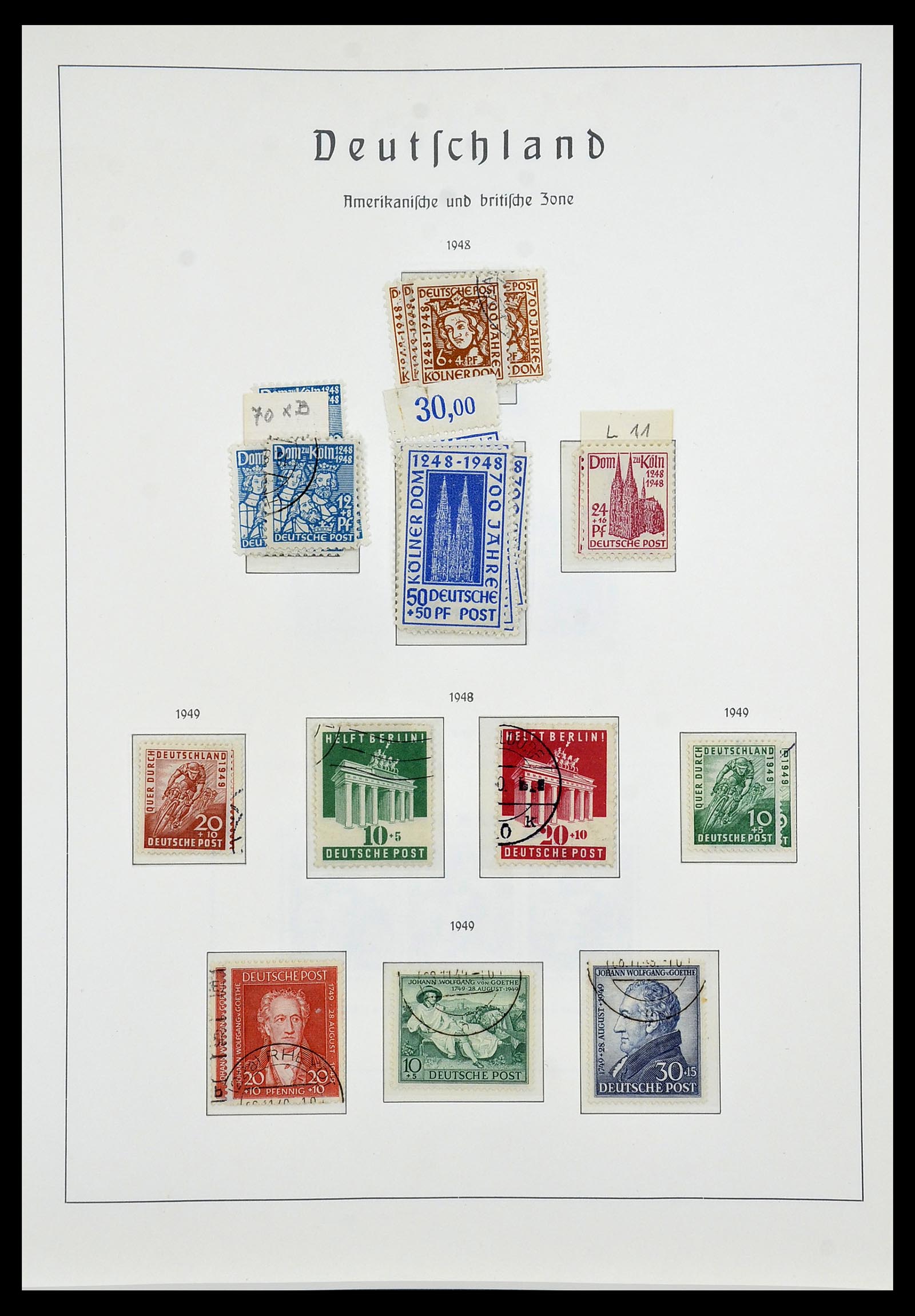 34053 016 - Stamp collection 34053 German Zones 1945-1949.