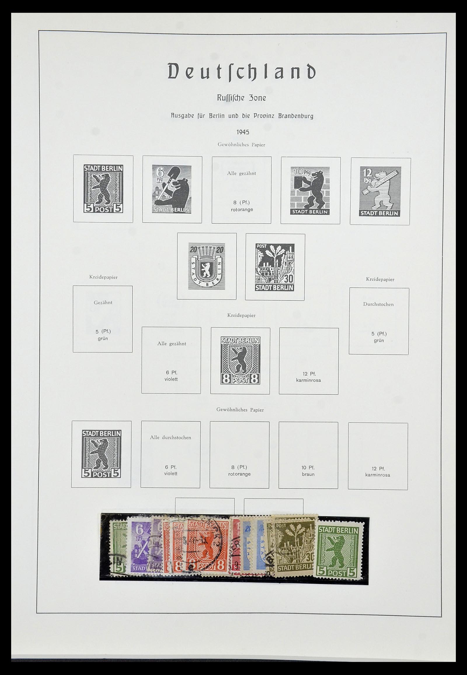 34053 024 - Postzegelverzameling 34053 Duitse Zones 1945-1949.