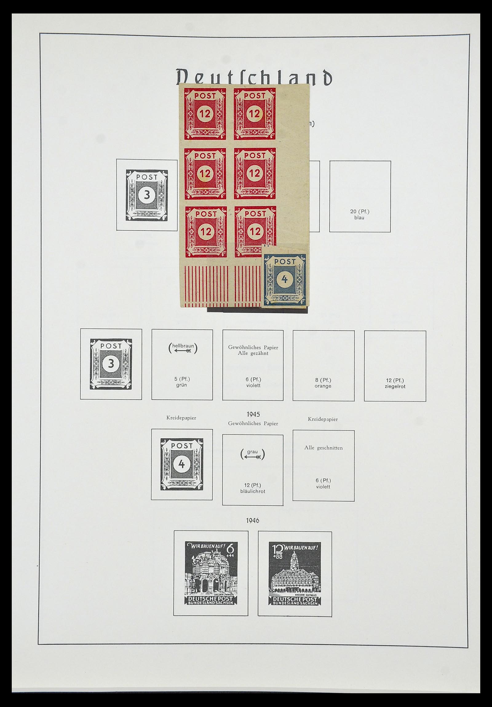 34053 025 - Postzegelverzameling 34053 Duitse Zones 1945-1949.