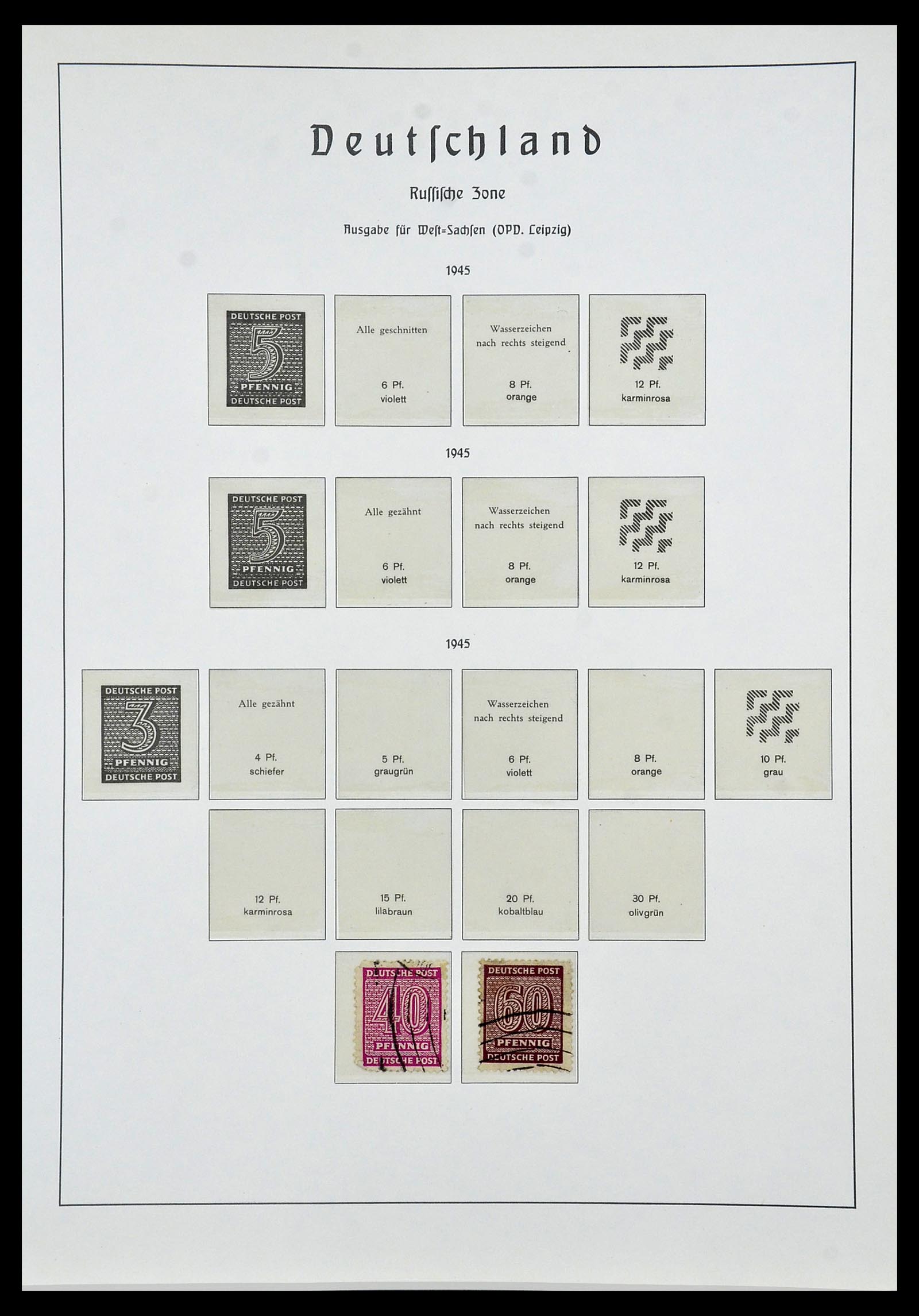 34053 027 - Postzegelverzameling 34053 Duitse Zones 1945-1949.