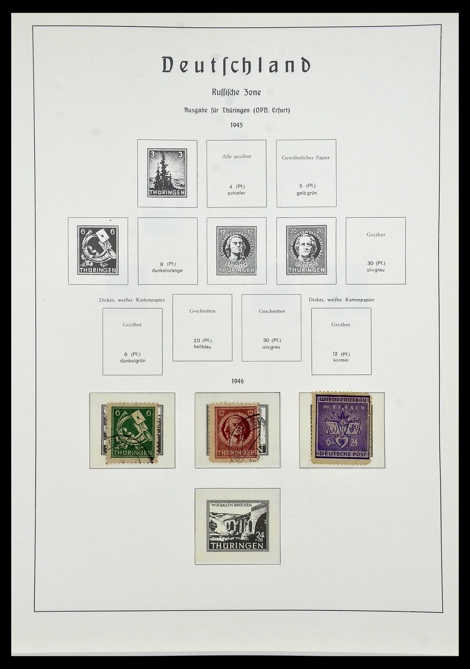 34053 028 - Postzegelverzameling 34053 Duitse Zones 1945-1949.