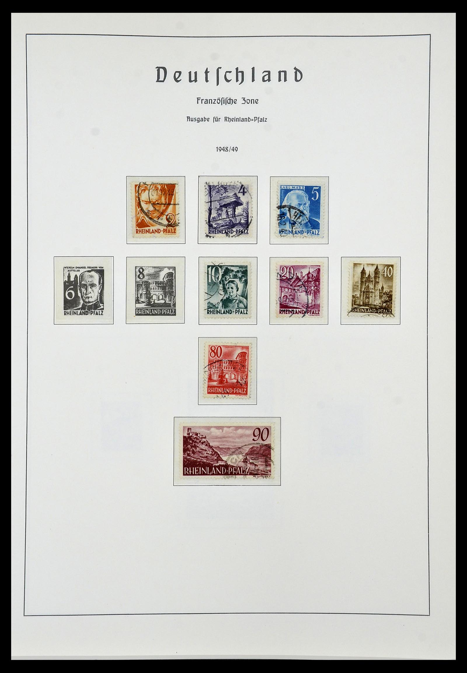 34053 037 - Stamp collection 34053 German Zones 1945-1949.