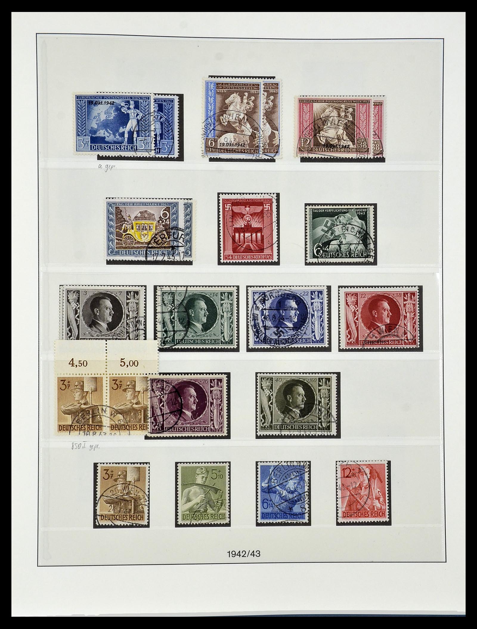34055 042 - Postzegelverzameling 34055 Duitse Rijk 1933-1945.