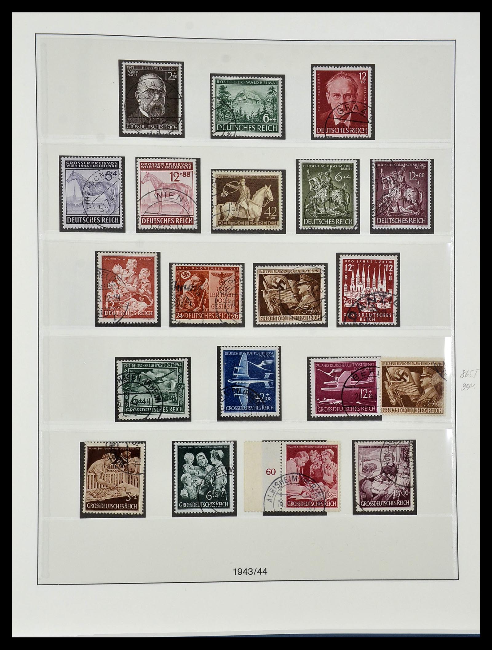 34055 043 - Postzegelverzameling 34055 Duitse Rijk 1933-1945.