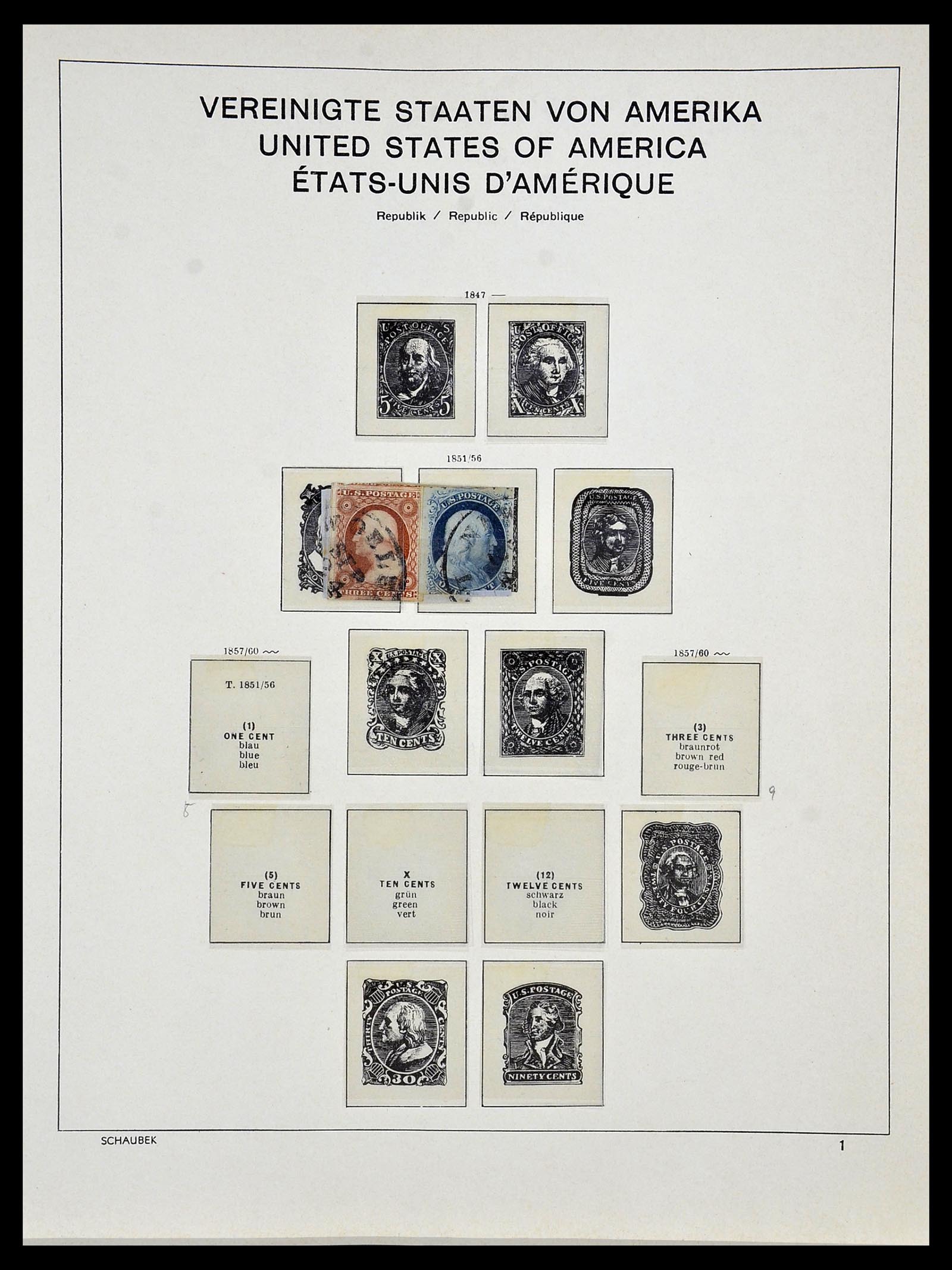 34056 001 - Postzegelverzameling 34056 USA 1851-1972.
