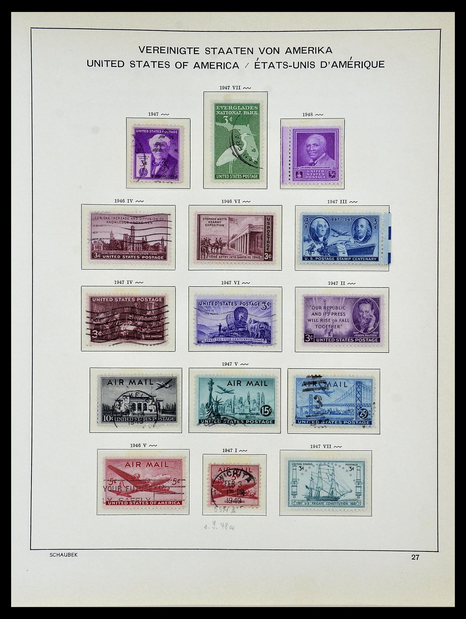 34056 038 - Postzegelverzameling 34056 USA 1851-1972.