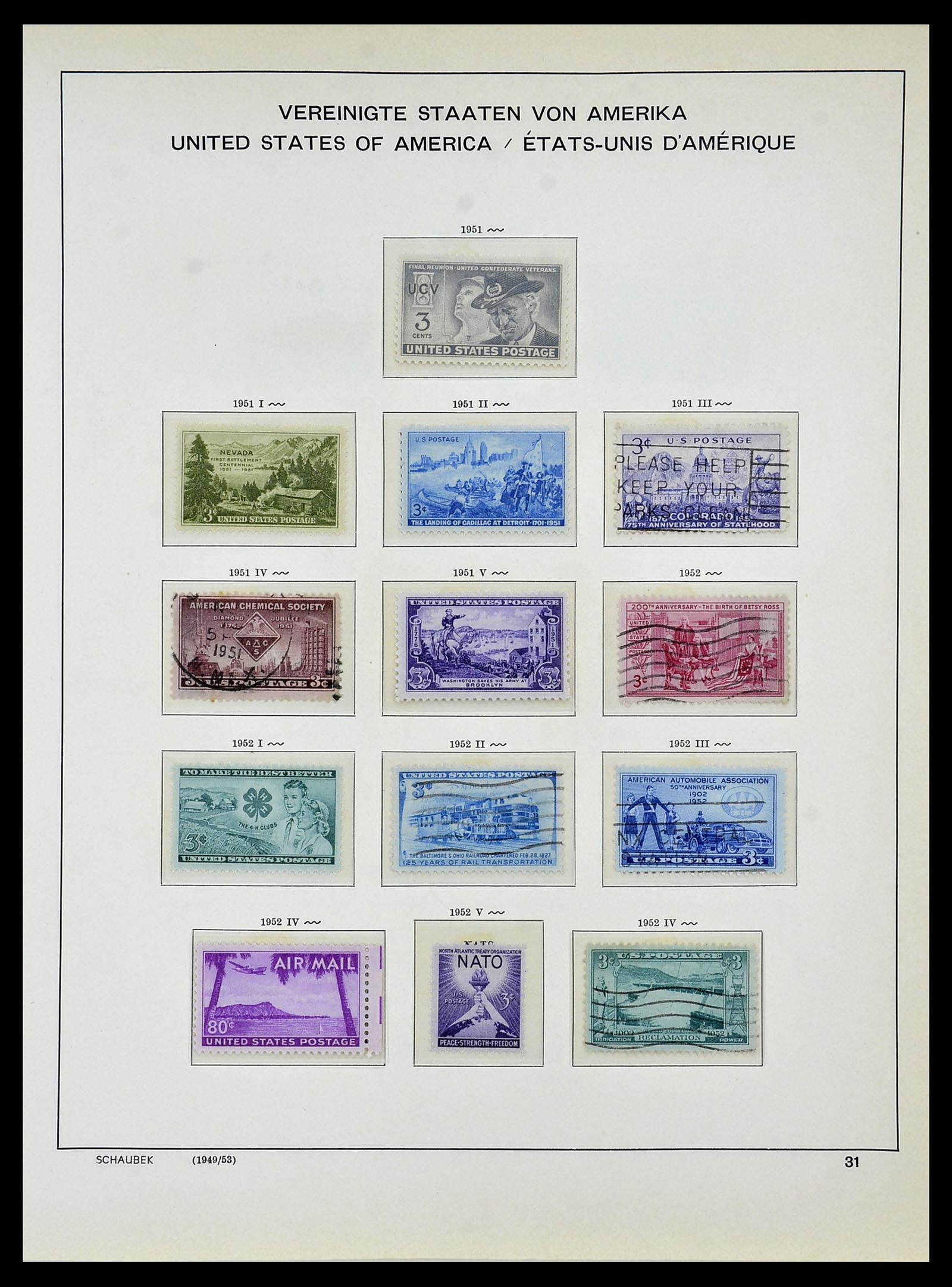 34056 043 - Postzegelverzameling 34056 USA 1851-1972.