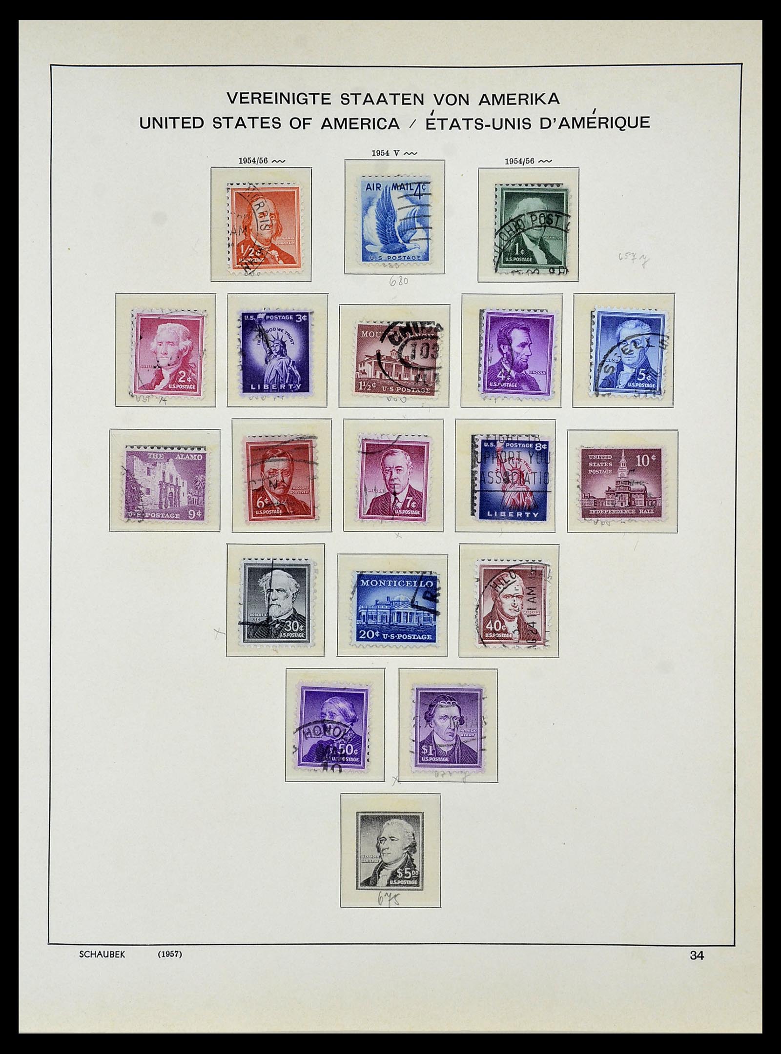 34056 046 - Postzegelverzameling 34056 USA 1851-1972.